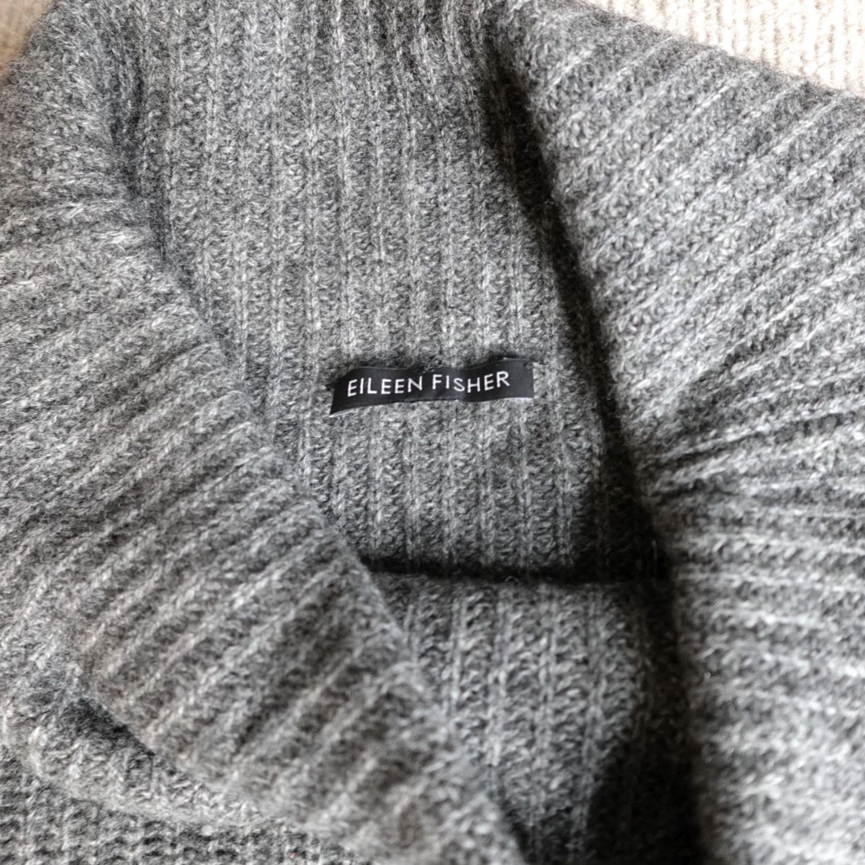 Eileen Fisher Eileen Fisher Womens Sweater Medium Gray Cowl Neck Dolman Wool Yak Merino Knit Pullover Size M / US 6-8 / IT 42-44 - 3 Thumbnail