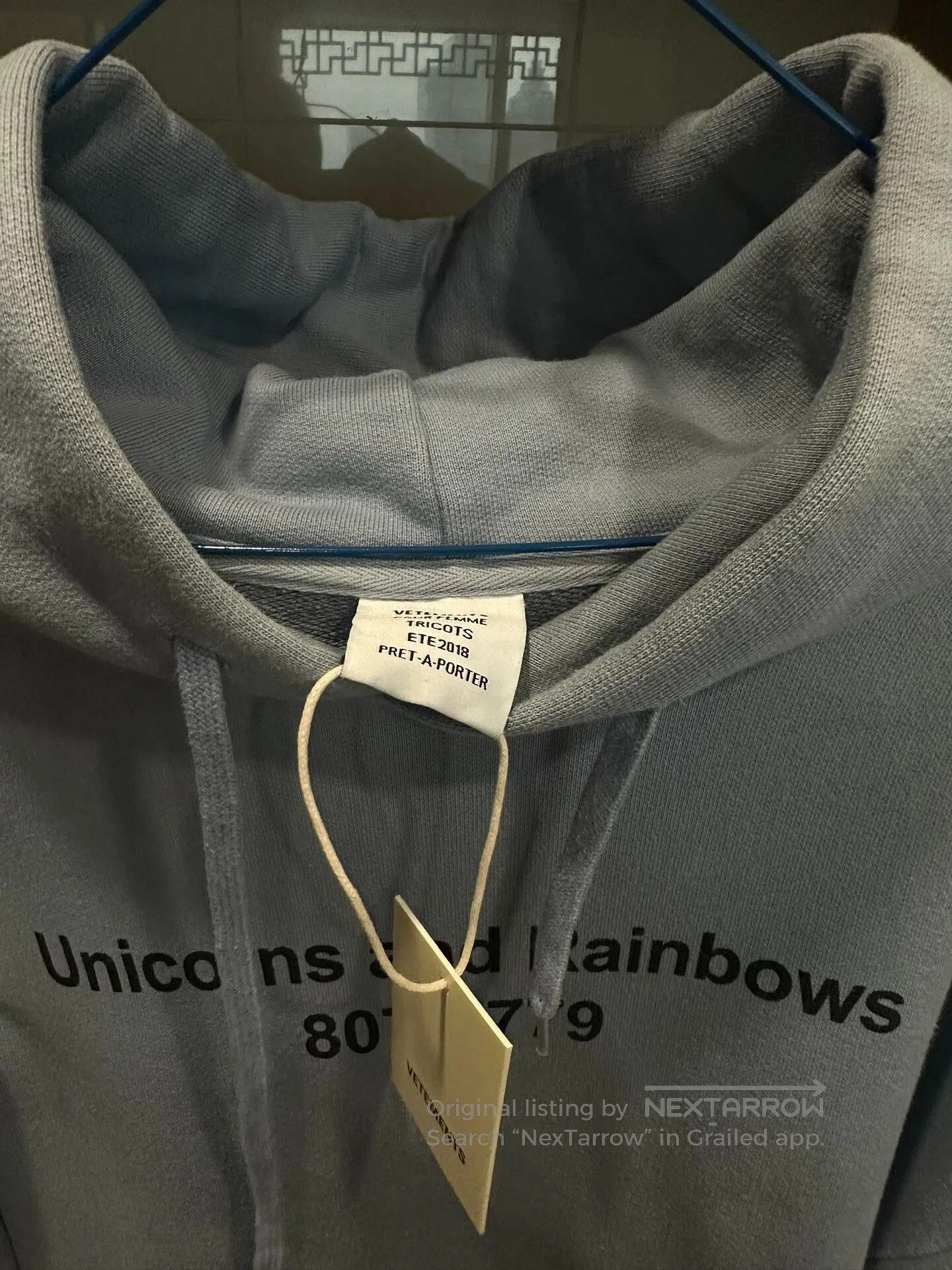 Vetements vetements unicorn hoodie in misty blue. Size US L / EU 52-54 / 3 - 3 Thumbnail