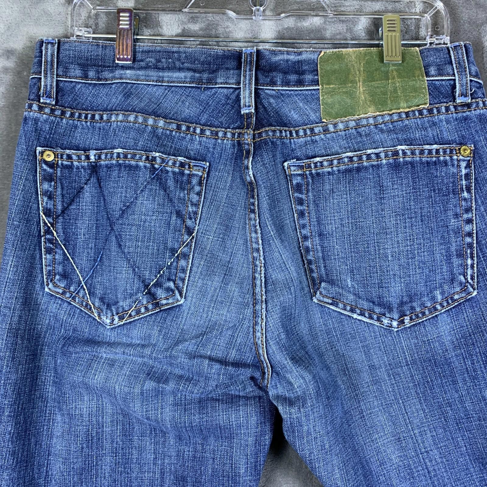 Designer Vintage Penguin Jeans 34x29 Bootcut Raw Hem White Patch (338 Size US 34 / EU 50 - 7 Thumbnail