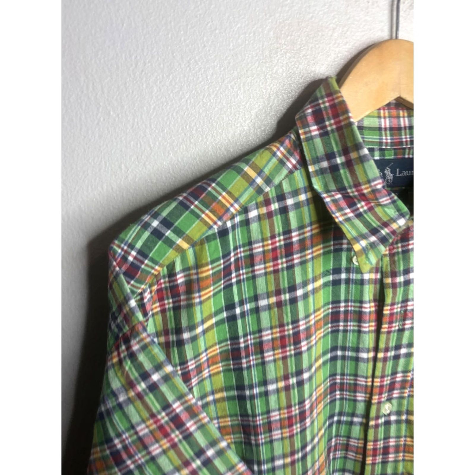 Ralph Lauren Ralph Lauren Shirt Mens Large Green Madras Plaid Button Down Blake Size US L / EU 52-54 / 3 - 2 Thumbnail