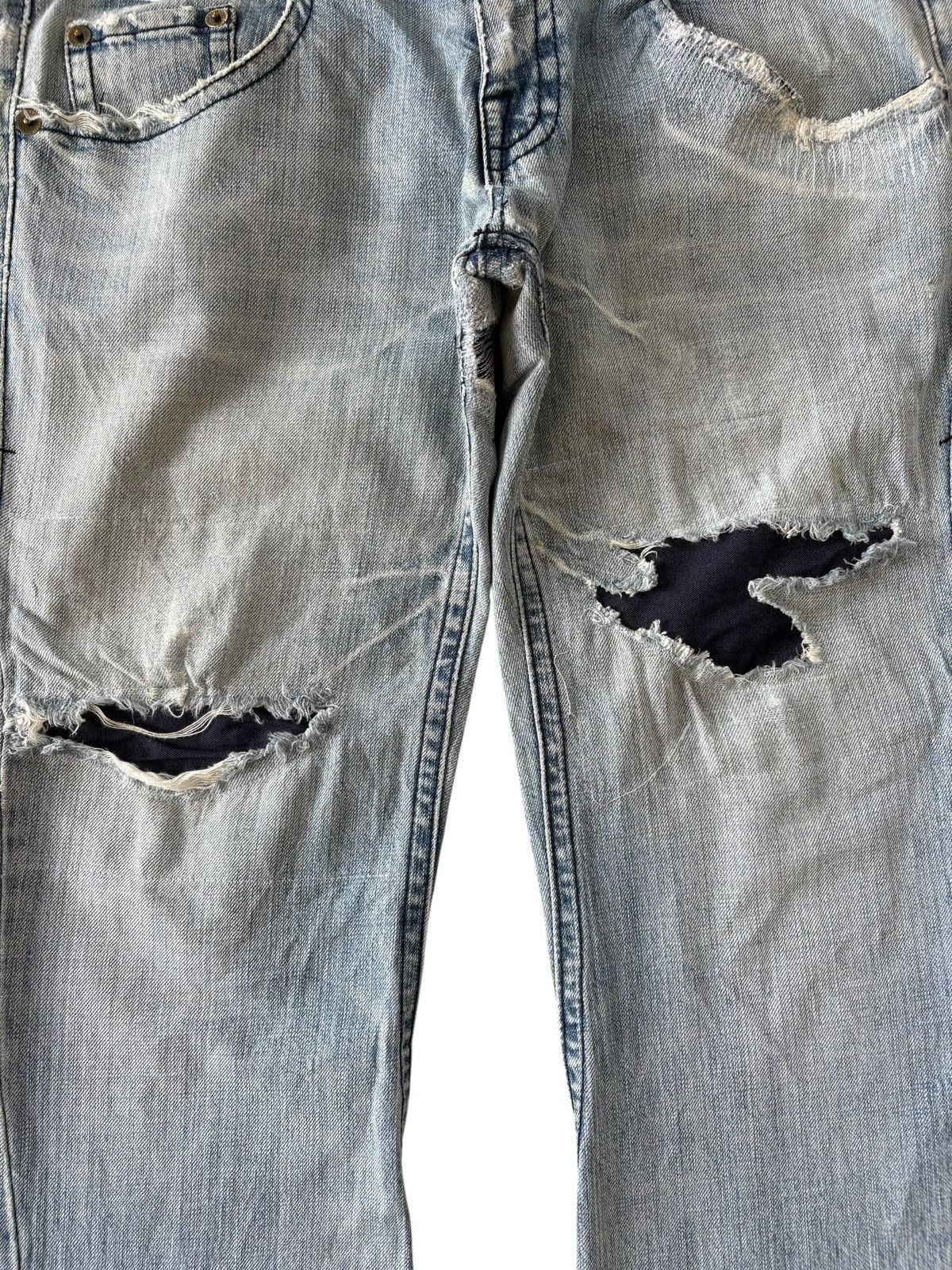 If Six Was Nine Vintage Japanese Brand Crucifix Wings Distress Flare Jeans Size US 36 / EU 52 - 5 Thumbnail