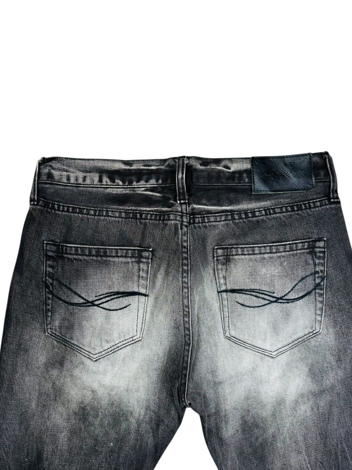Yasuyuki Ishii 2000s Cavaria - Waxed Clawmark Denim Pants Size US 29 - 6 Thumbnail