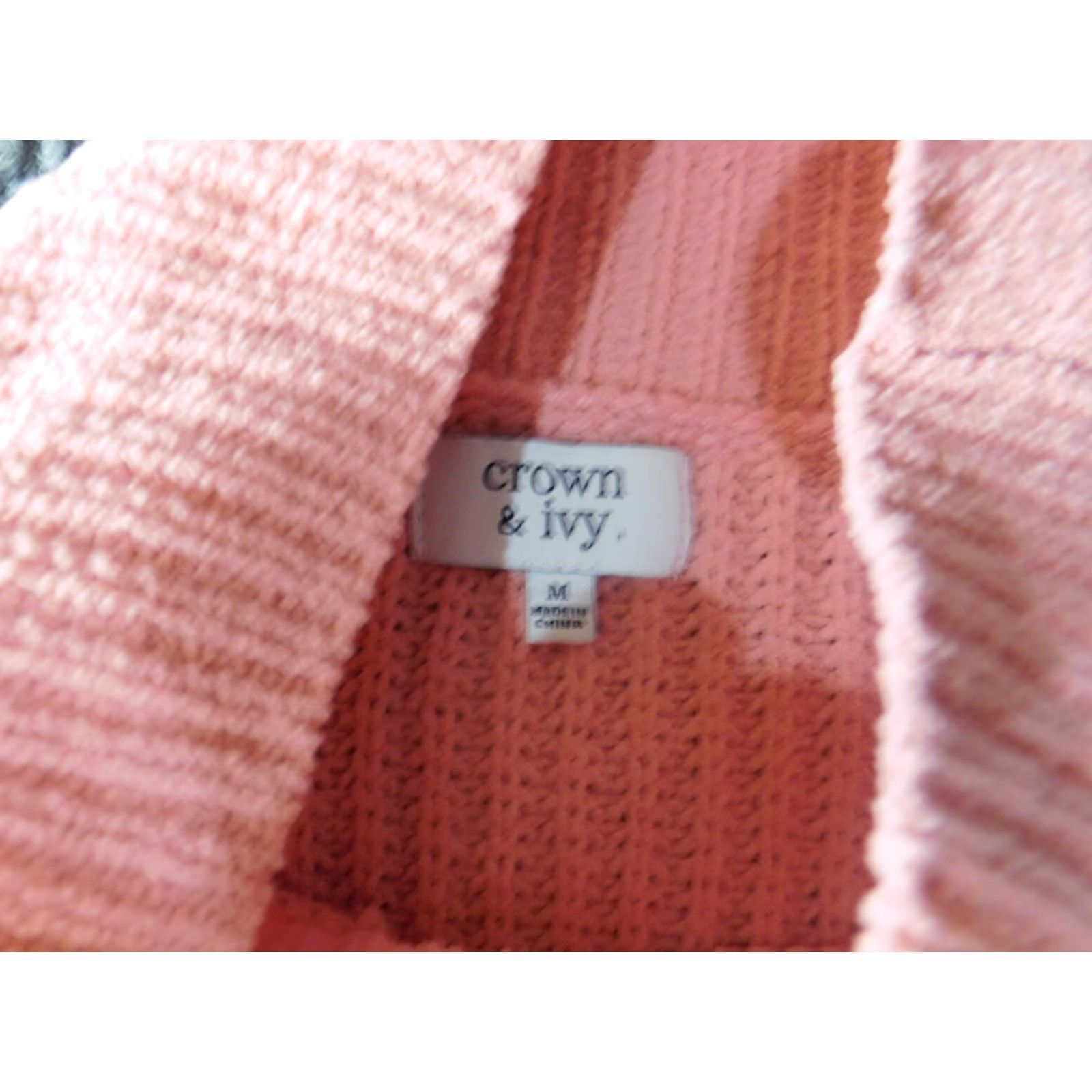 Vintage Crown & Ivy Womens Sweater Pullover Turtleneck Knit Dolman Sleeve Medium Pink Regular Size M Size M / US 6-8 / IT 42-44 - 7 Thumbnail