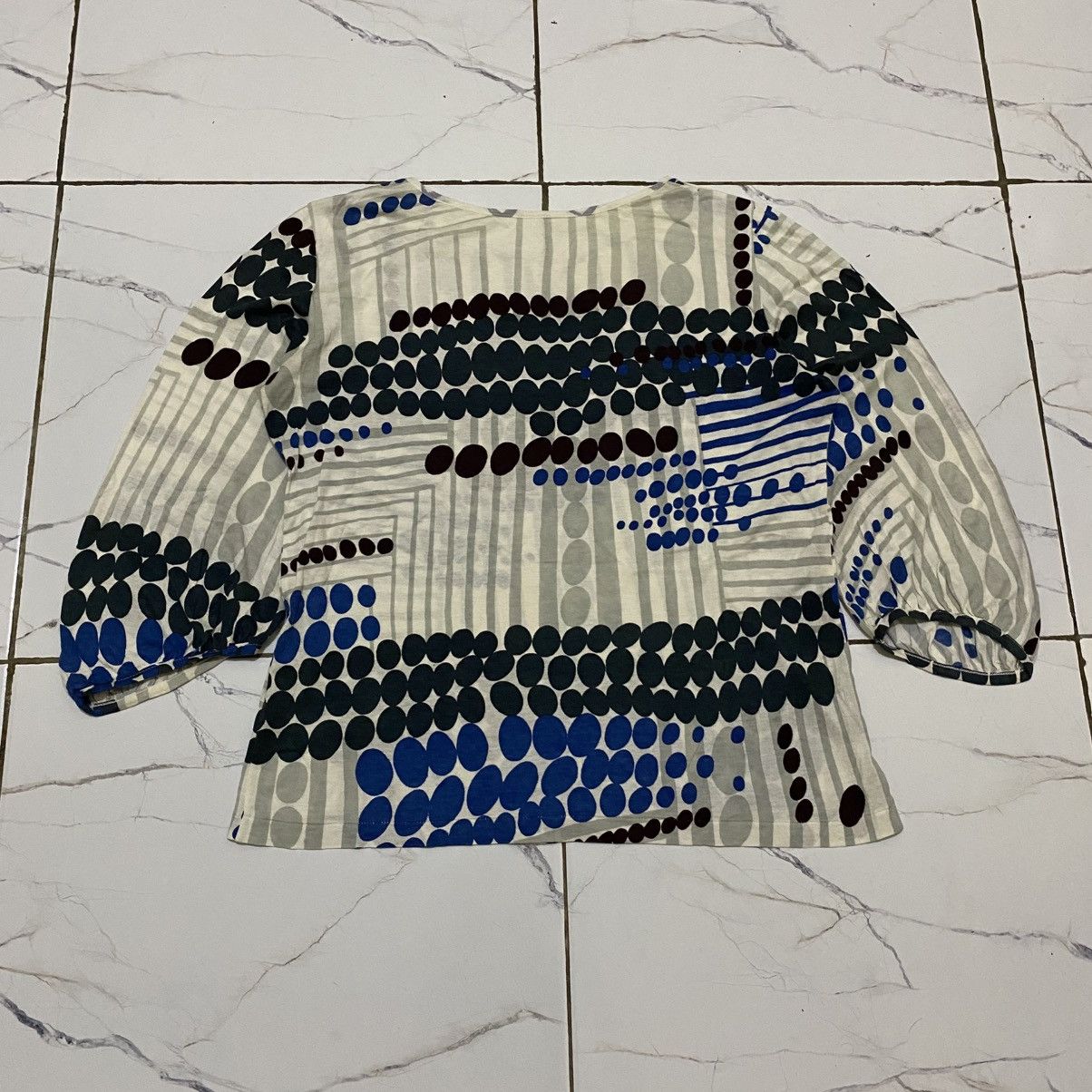 Issey Miyake Plantation by Issey Miyake Dot Printed Blouse Size M / US 6-8 / IT 42-44 - 4 Thumbnail