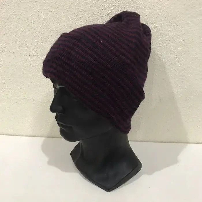 Vintage Made In USA Stripe Design Beanie Hat Size ONE SIZE - 2 Thumbnail