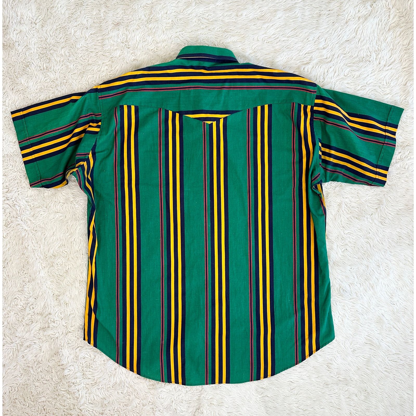 Vintage Vintage Cotton Western Stripe Shirt 18 XLT Size US XXL / EU 58 / 5 - 2 Thumbnail