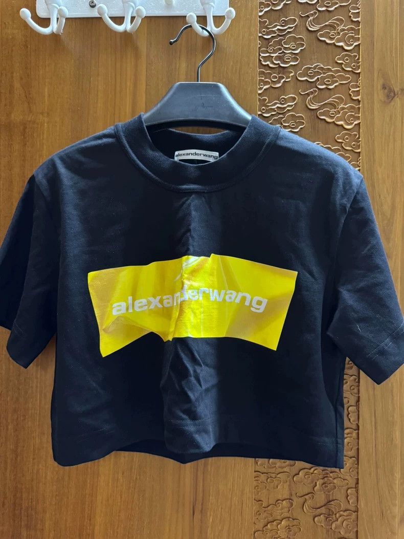 Alexander Wang Alexander Wang Black Cropped T-Shirt- Size XS / US 0-2 / IT 36-38 - 1 Thumbnail