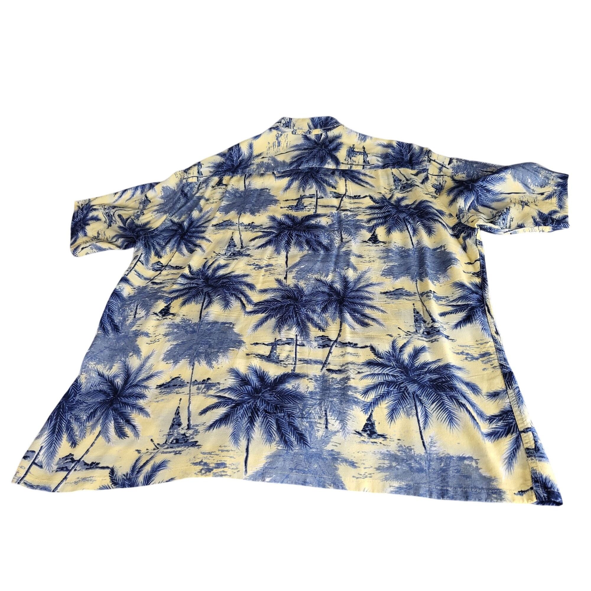Pierre Cardin Pierre Cardin Button Up Shirt Men Sz L Yellow Blue Palm Tree Size US L / EU 52-54 / 3 - 2 Thumbnail