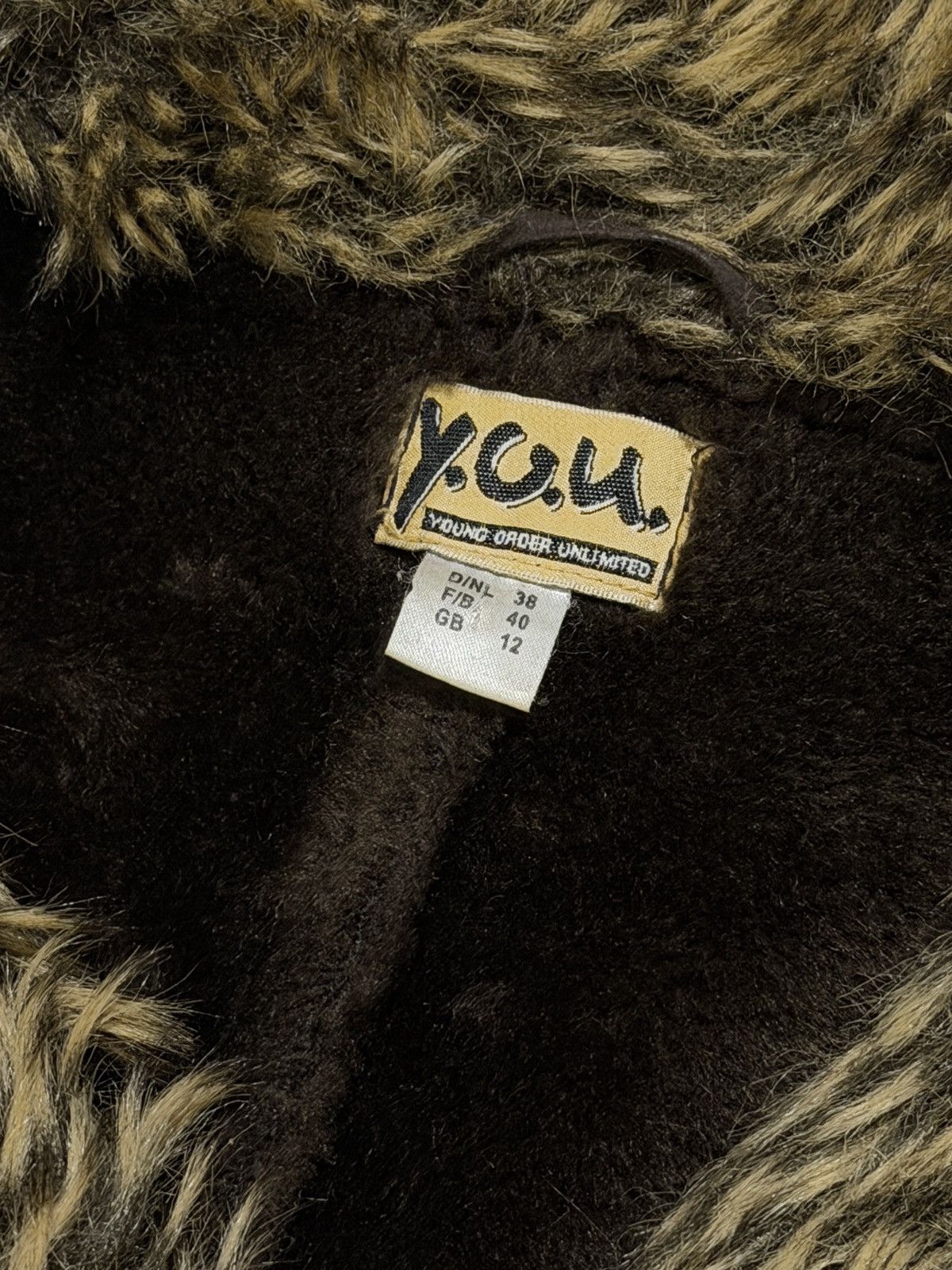 Le Grande Bleu (L.G.B.) If six was nine Leather Jacket brown Fur trucker jacket 90s Size M / US 6-8 / IT 42-44 - 8 Thumbnail