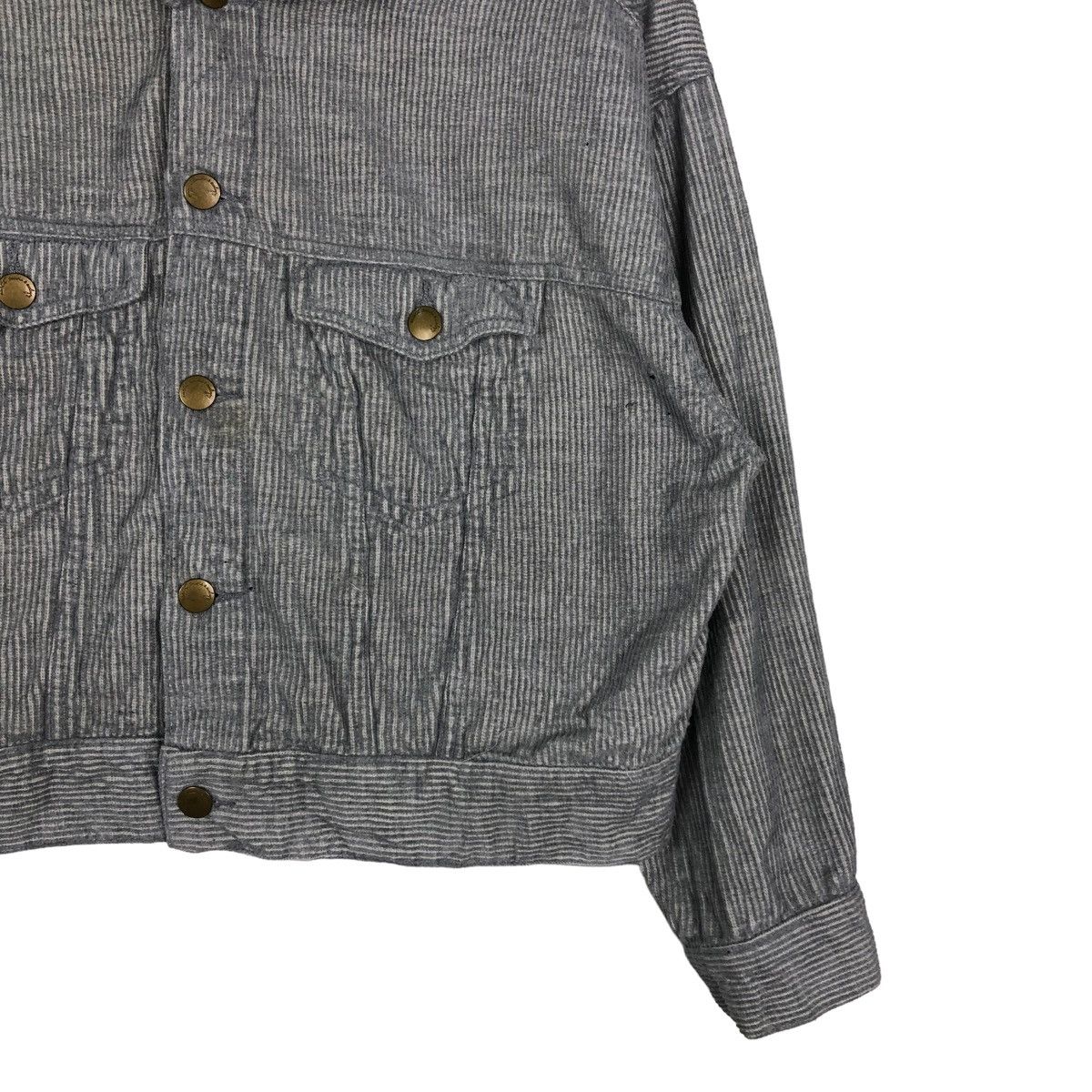 Hysteric Glamour 🔥CROPPED HICORY CHORE JACKET BIKER EARTH MUSIC & ECOLOGY Size US M / EU 48-50 / 2 - 5 Thumbnail