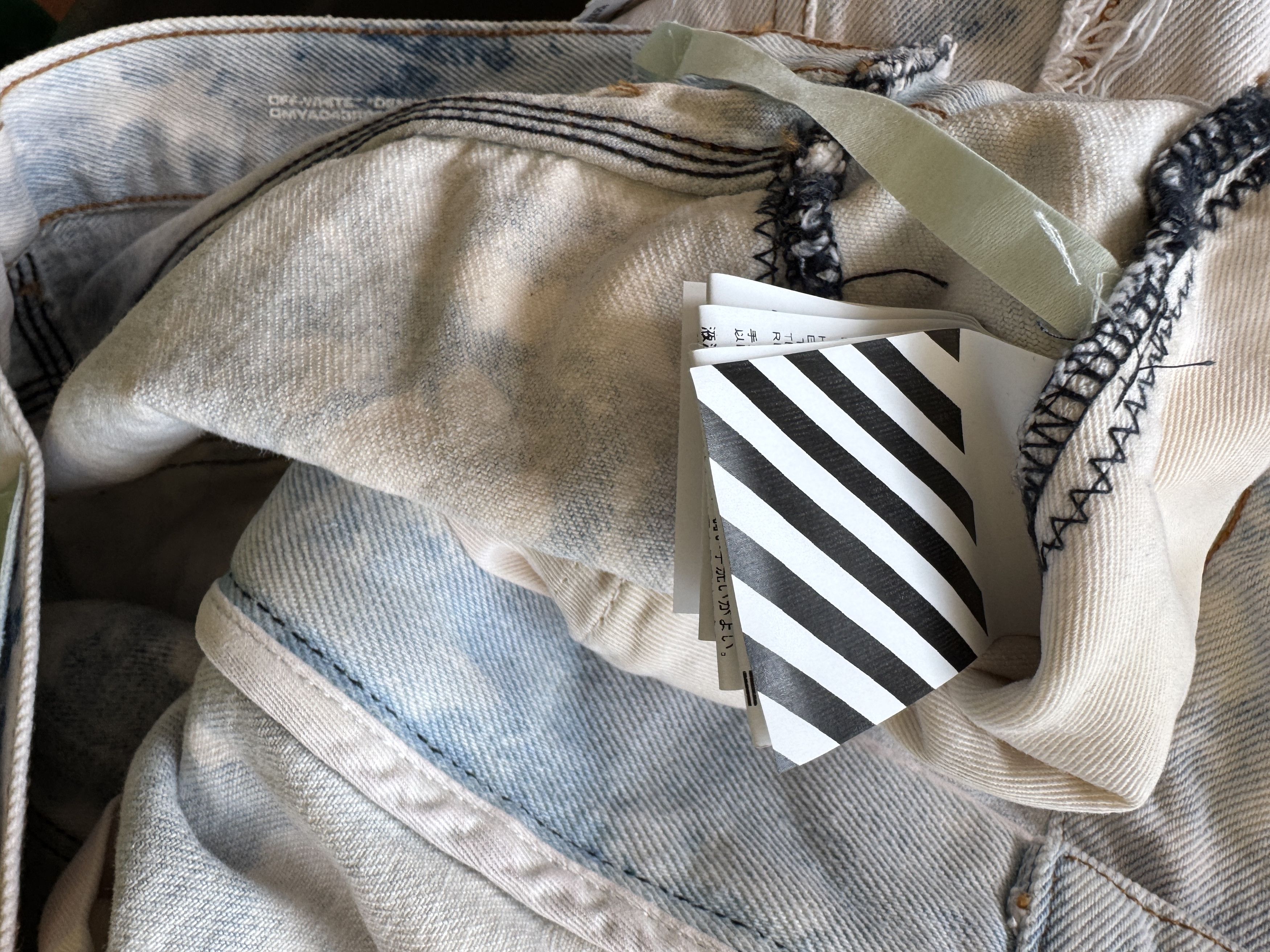 Off-White Bleached Reconstructed Double Knee Carpenter Pants Size US 34 / EU 50 - 18 Thumbnail