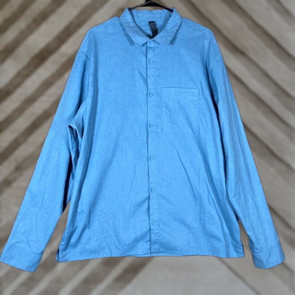 Lululemon Lululemon Mens Shirt Blue Button-Down Long Sleeve Collared Athletic XXL Shirt Size US XXL / EU 58 / 5 - 1 Thumbnail