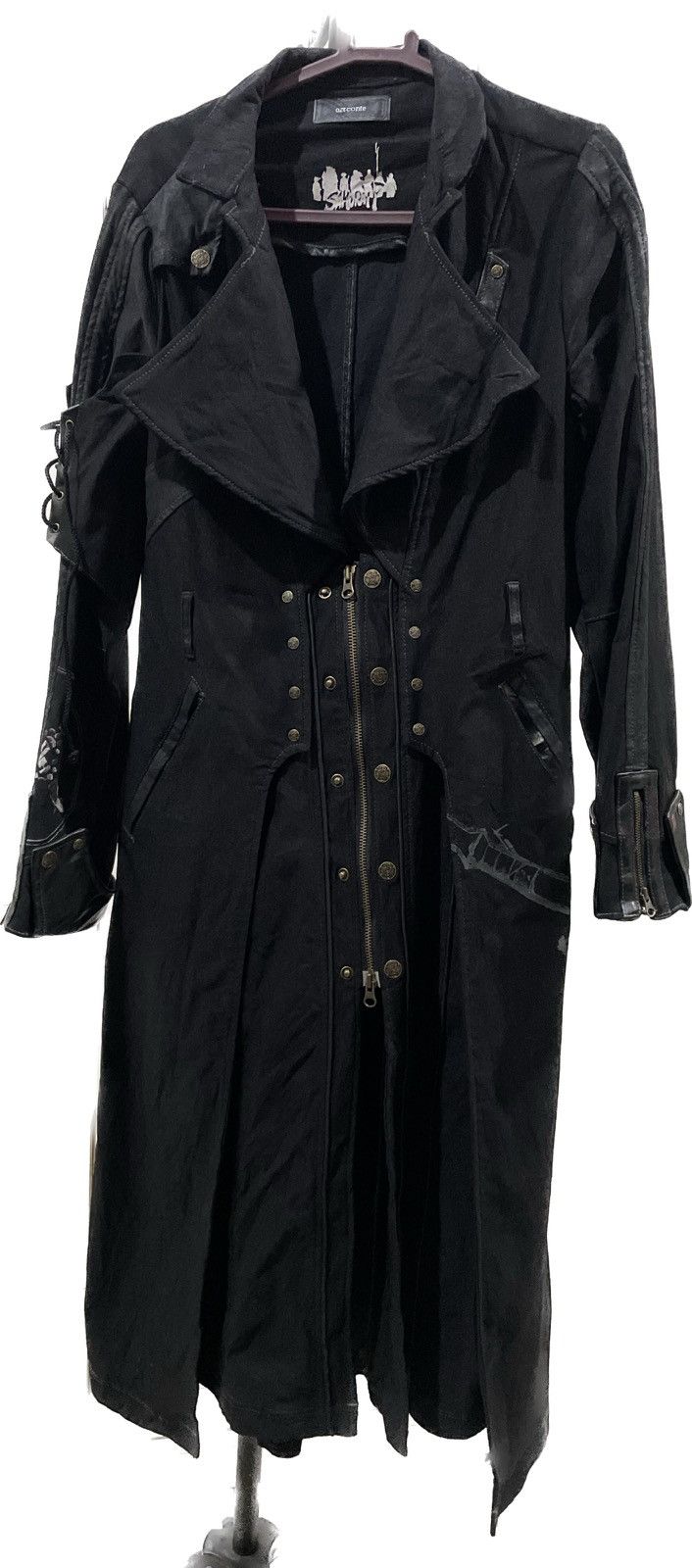 Cloak × Japanese Brand Rare🔥 Ozz Conte Japanese Samurai Long Punk Jacket Size ONE SIZE - 4 Thumbnail