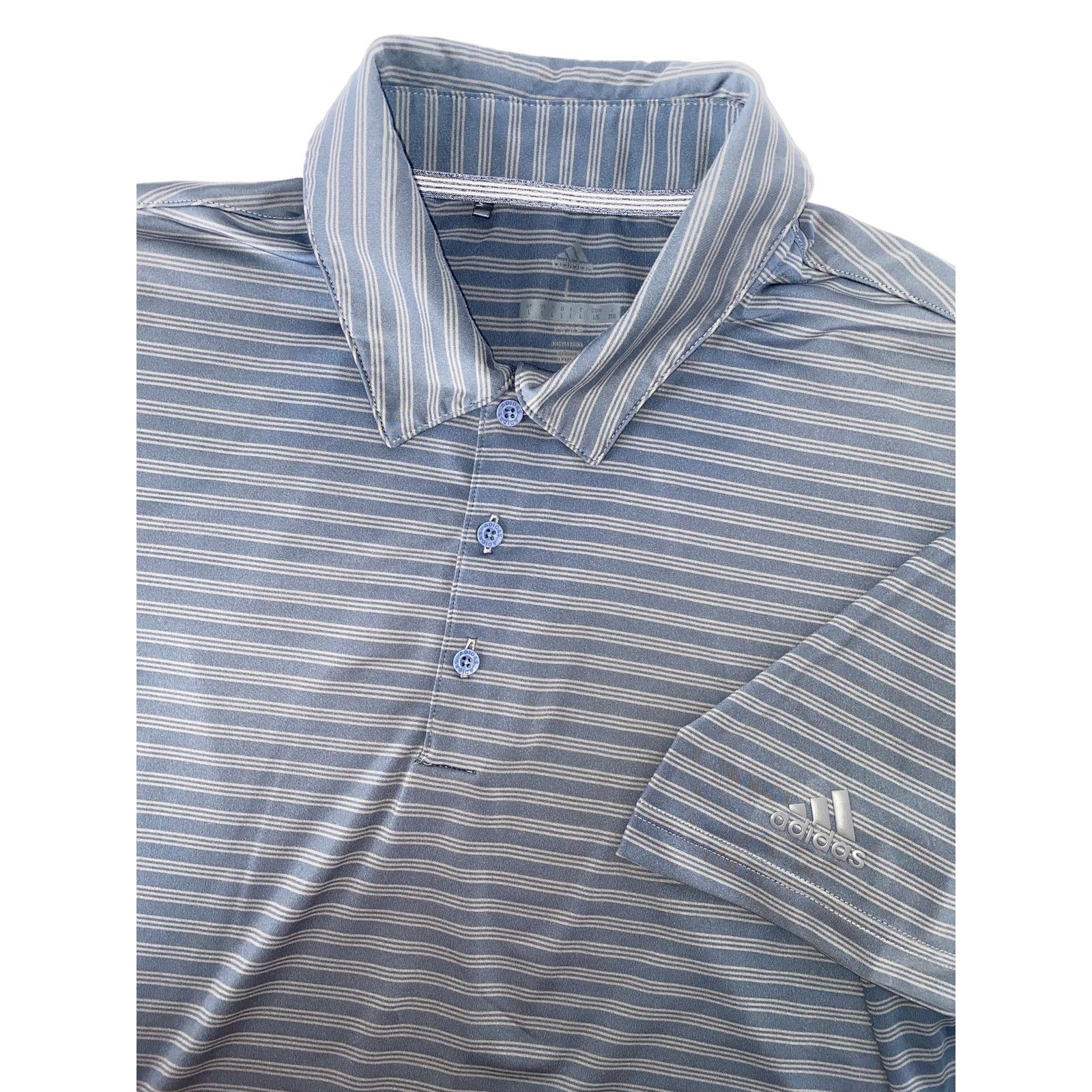 Adidas Adidas Mens Striped Golf Polo Large Size US L / EU 52-54 / 3 - 2 Thumbnail