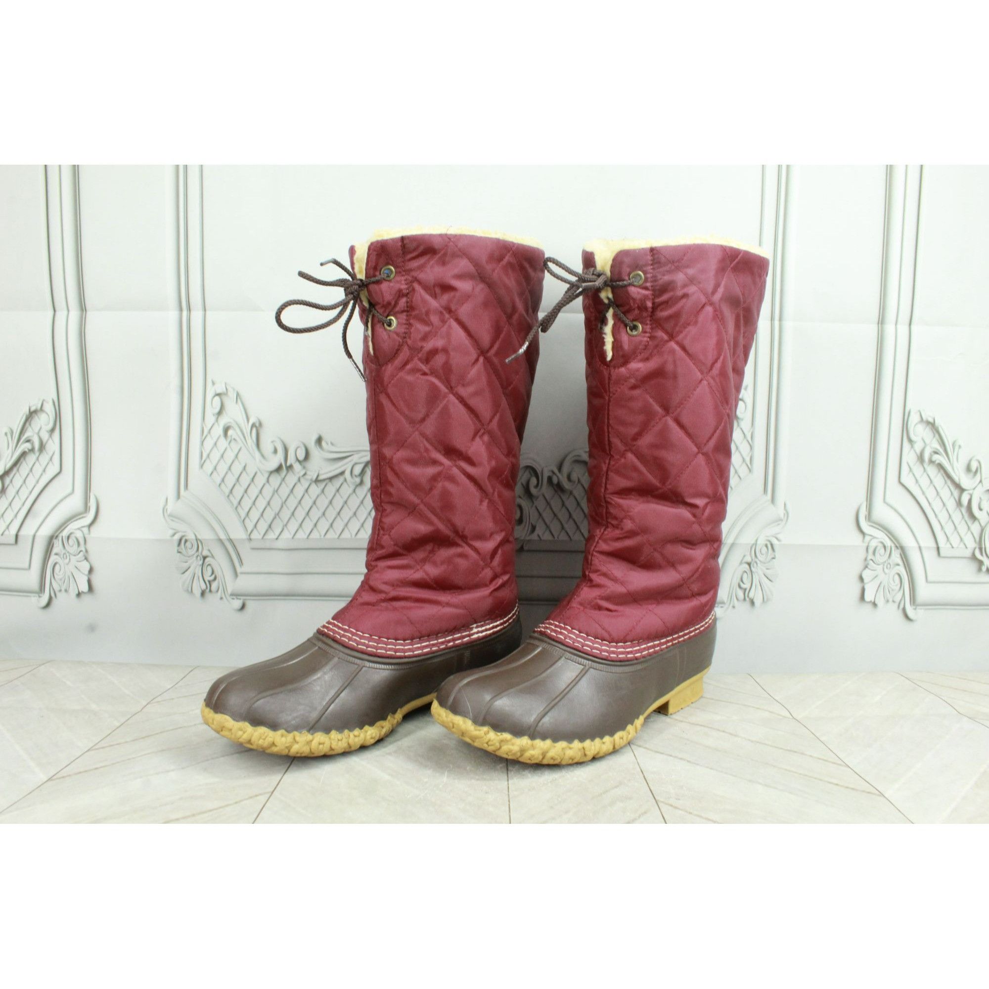 L.L. Bean LL Bean Women's Shearling Quilted Waterproof Duck Boots Size US 6 / IT 36 - 2 Thumbnail