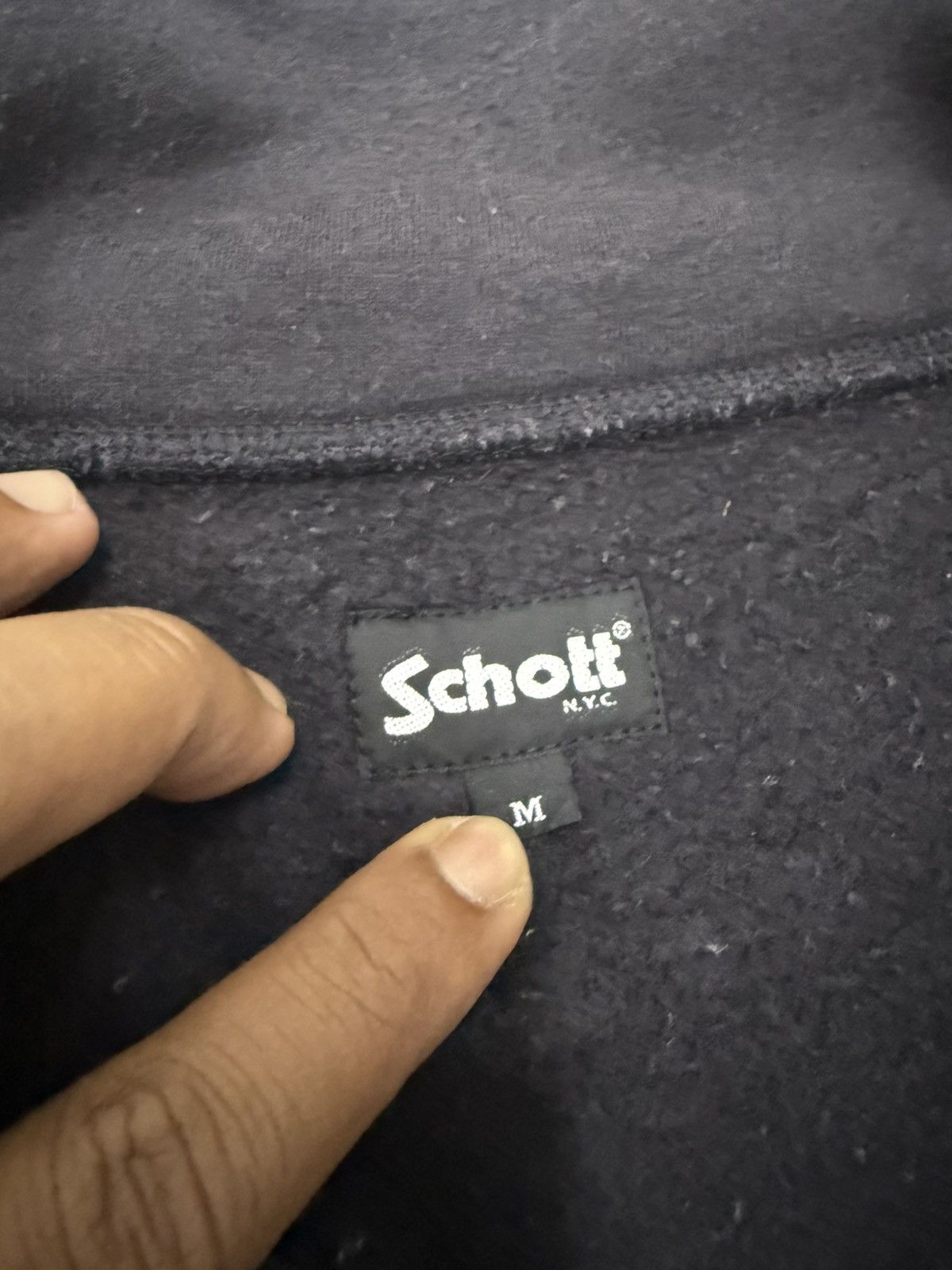 Schott 🔥 SCHOTT N.Y.C Quarter Zip military Distressed Sweatshirt Size US M / EU 48-50 / 2 - 6 Thumbnail