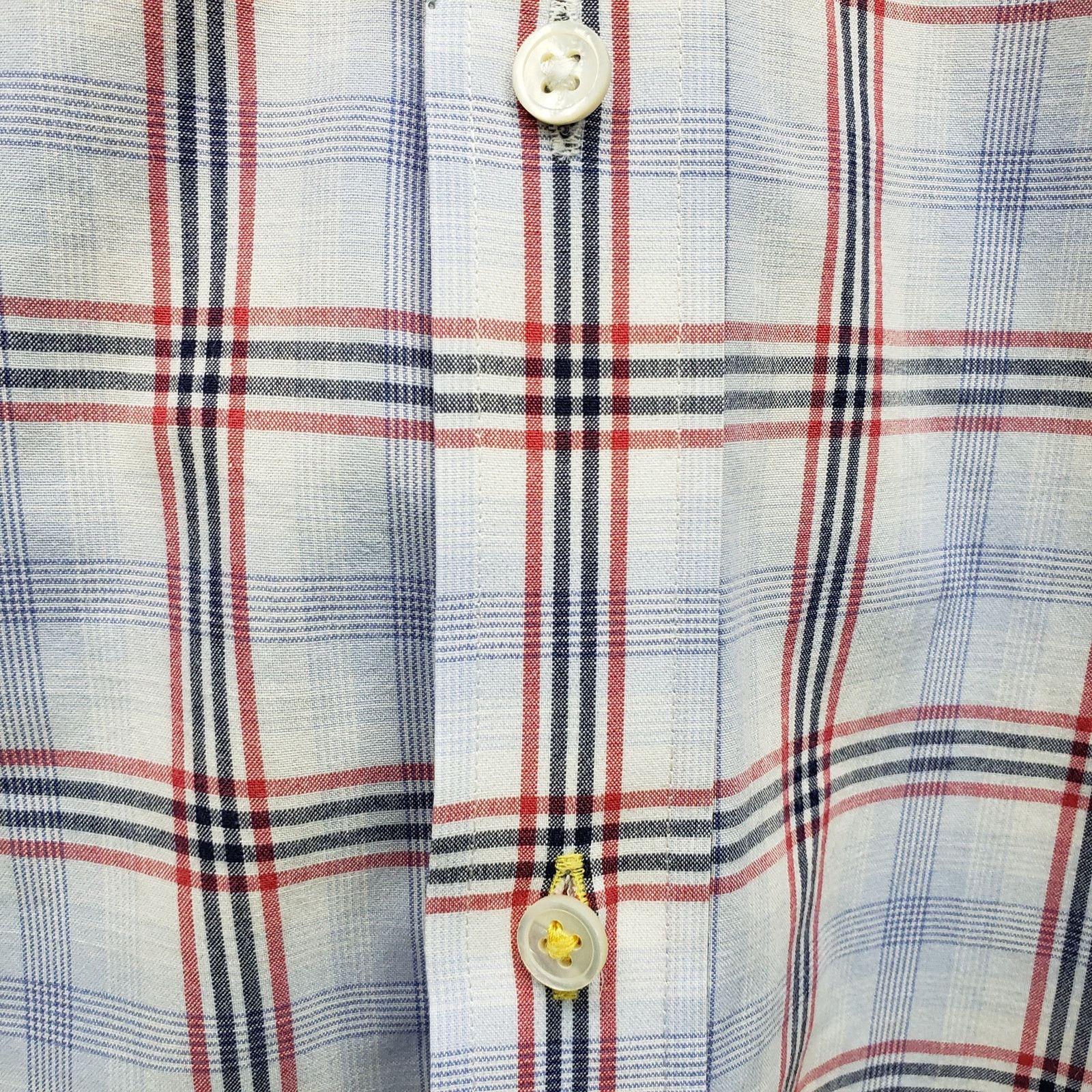 J.McLaughlin J. McLaughlin Contrast Collar Flip Cuff Shirt XL Plaid Check Size US XL / EU 56 / 4 - 3 Thumbnail