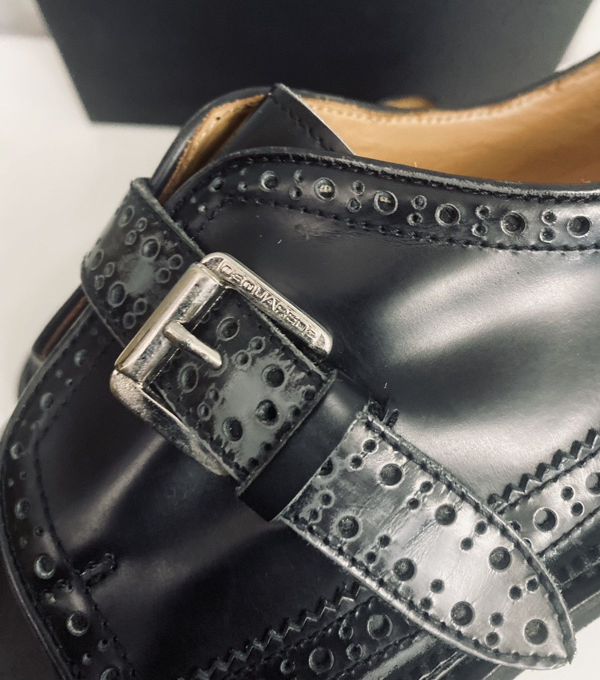 Dsquared2 Dsquared2 🇮🇹 Black Leather Monkstrap Mudguard Brogue 11 NEW Size US 11 / EU 44 - 8 Thumbnail