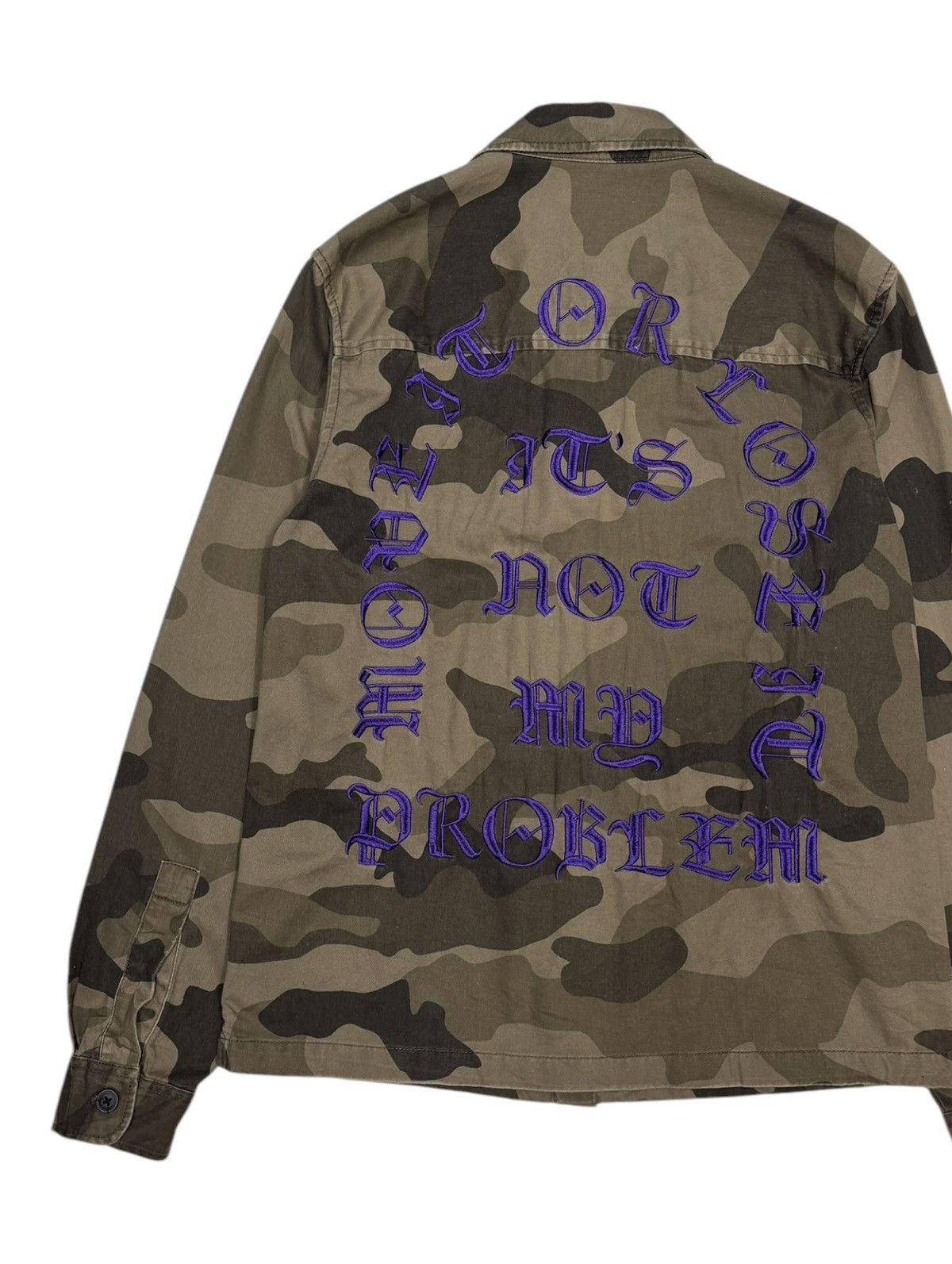 Divided × H&M VINTAGE CAMO PATTERN GOTHIC TEXT UTILITY JACKET CHROME STYLE Size US S / EU 44-46 / 1 - 6 Thumbnail