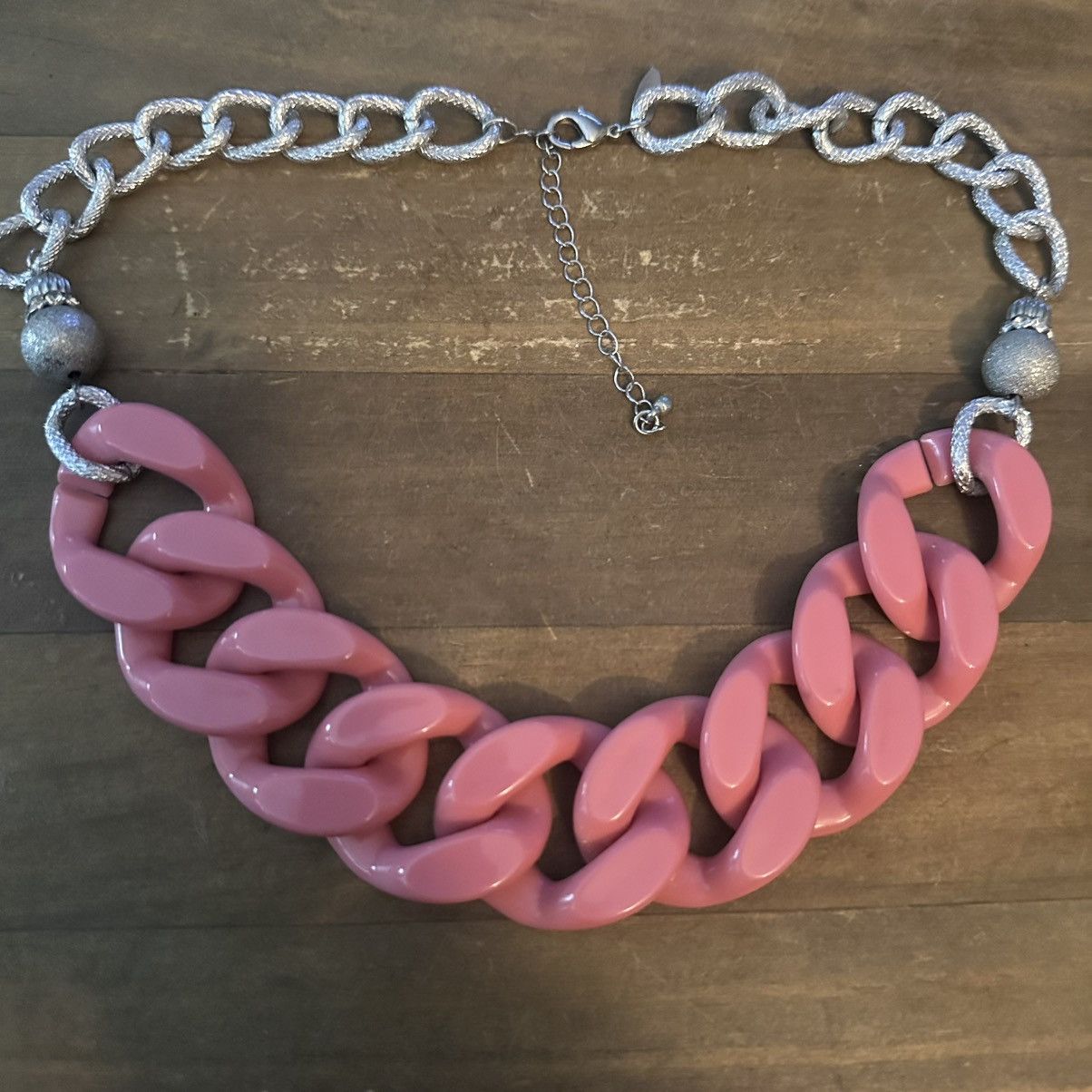 Other NY Collection chunky pink acrylic link statement necklace Size ONE SIZE - 2 Thumbnail