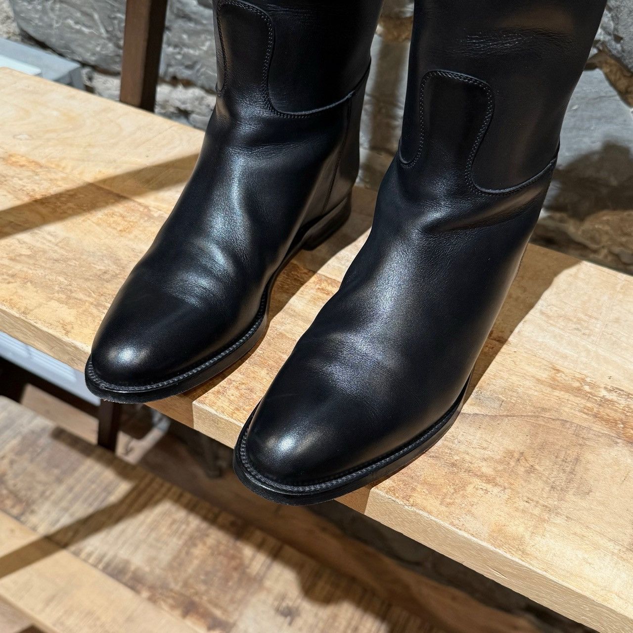 Hermes Hermès Black Leather Jumping Riding Boots Size US 7.5 / IT 37.5 - 3 Thumbnail