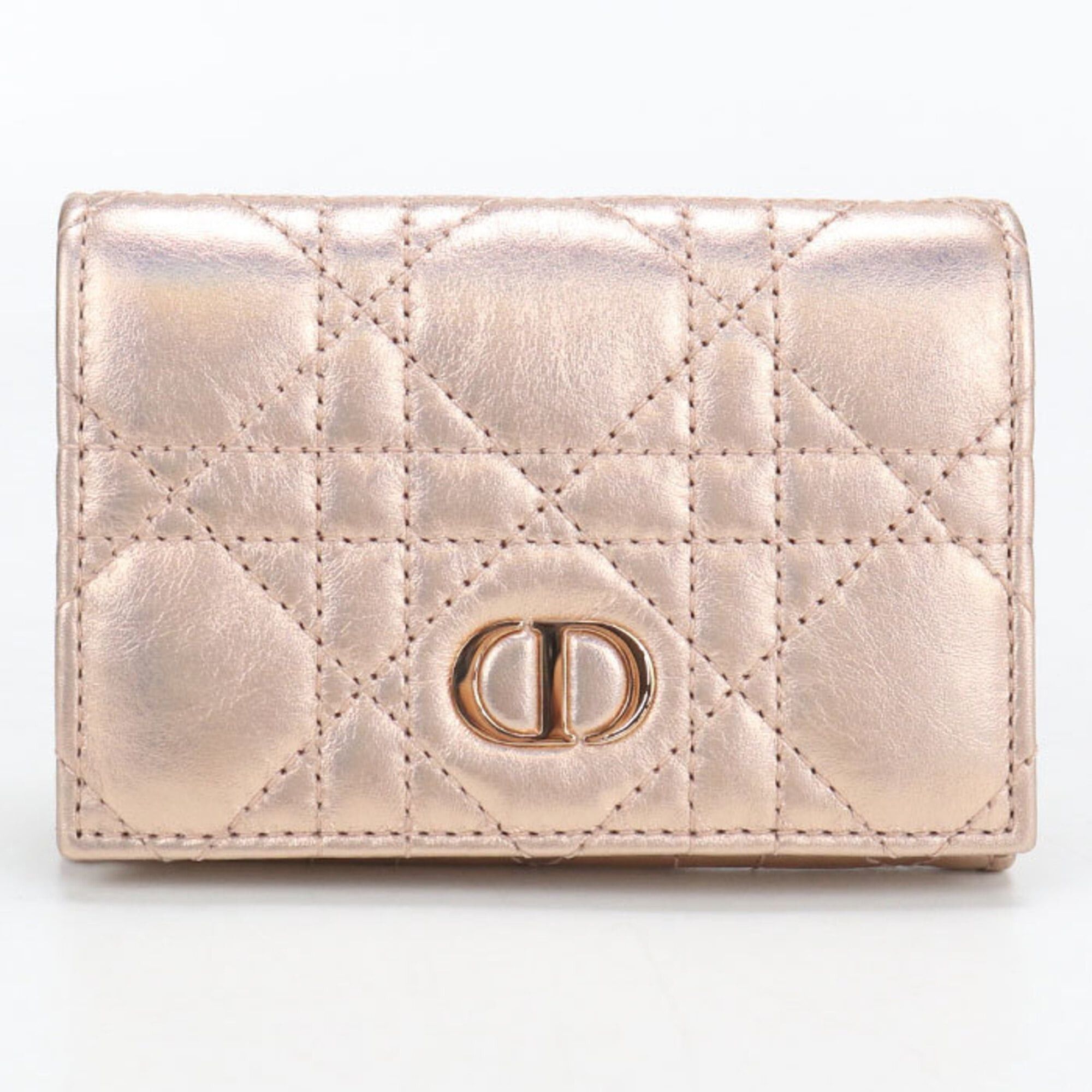 Dior Christian Dior DIOR Dior Bi-fold Wallet Glycine Caro Women's Pink Size ONE SIZE - 1 Thumbnail