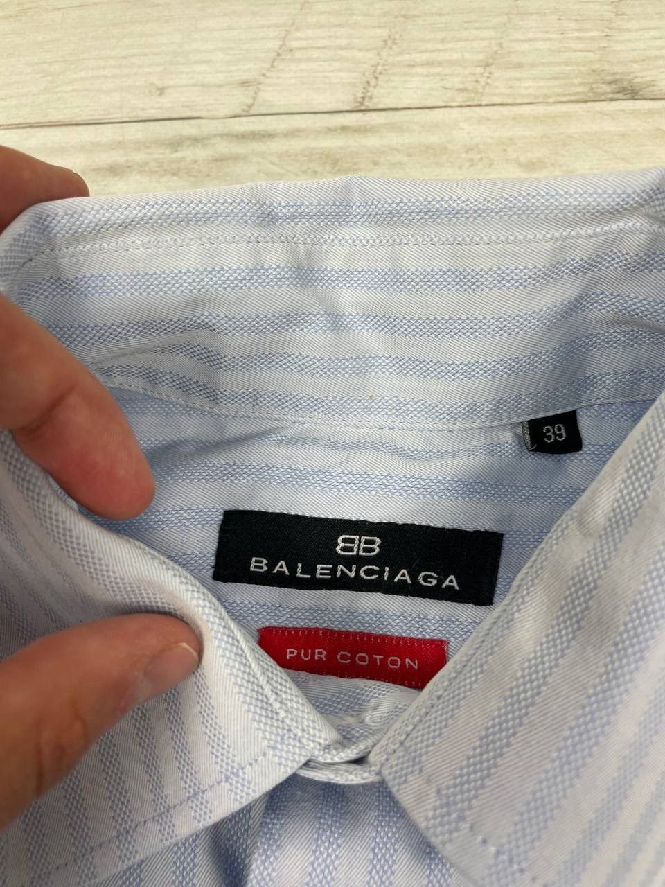 Balenciaga Vintage Balenciaga BB Striped Shirt Buttons Up Long Sleeve Size US M / EU 48-50 / 2 - 9 Thumbnail