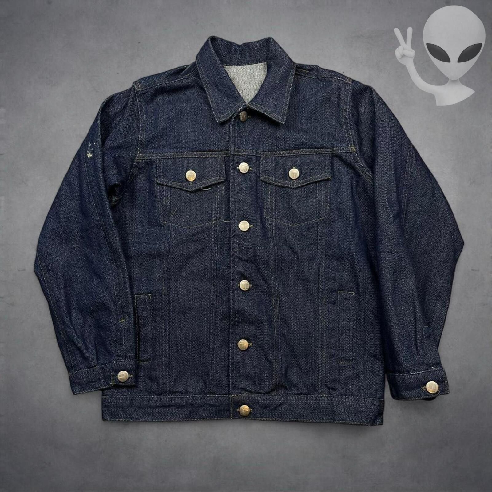 Other Custom Denim Jacket Women's Small Dark Blue PatchWork USA Size S / US 4 / IT 40 - 2 Thumbnail