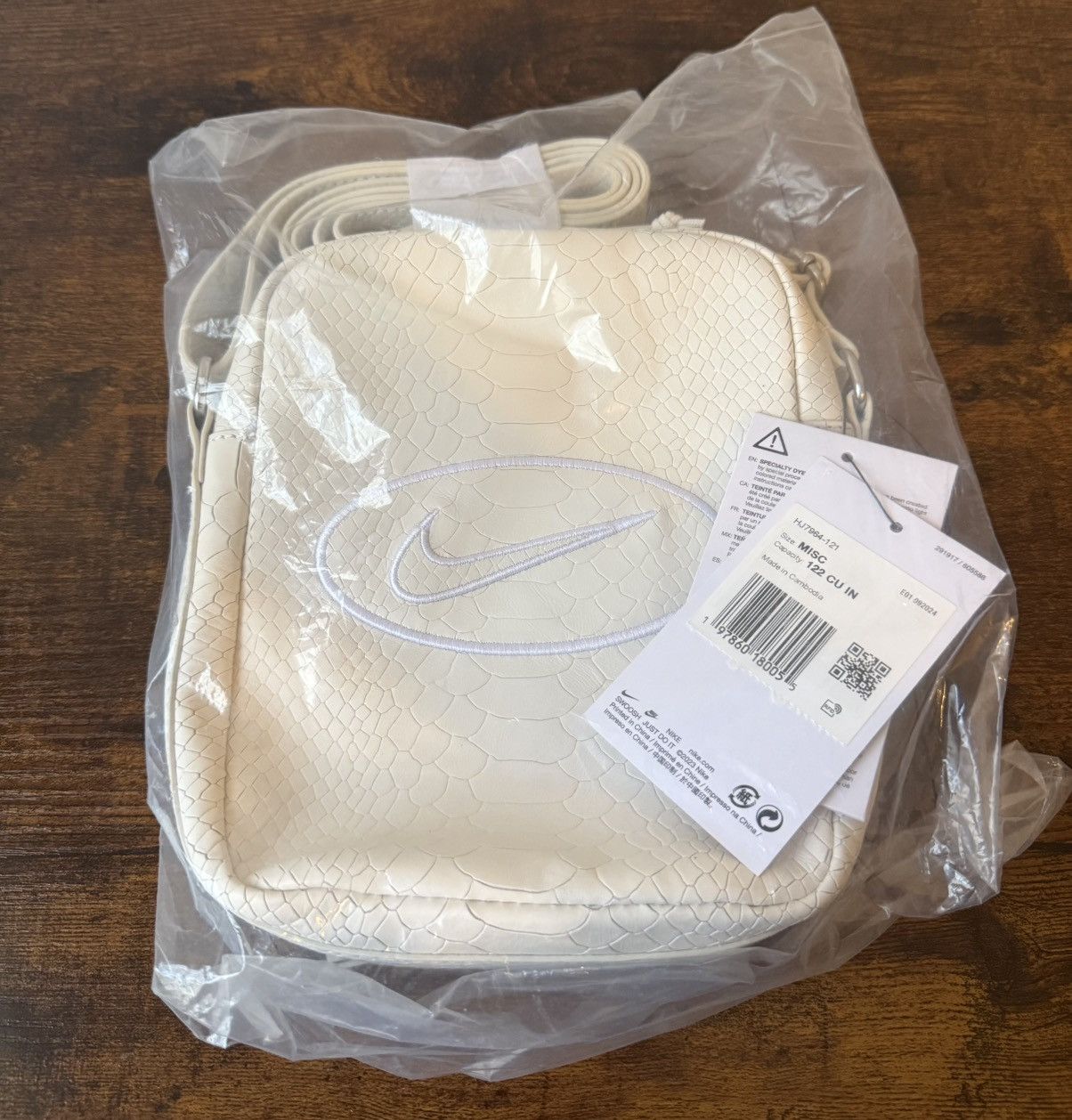 Nike × Supreme Supreme x Nike Leather Shoulder Bag Snakeskin White SS25 Size ONE SIZE - 1 Thumbnail