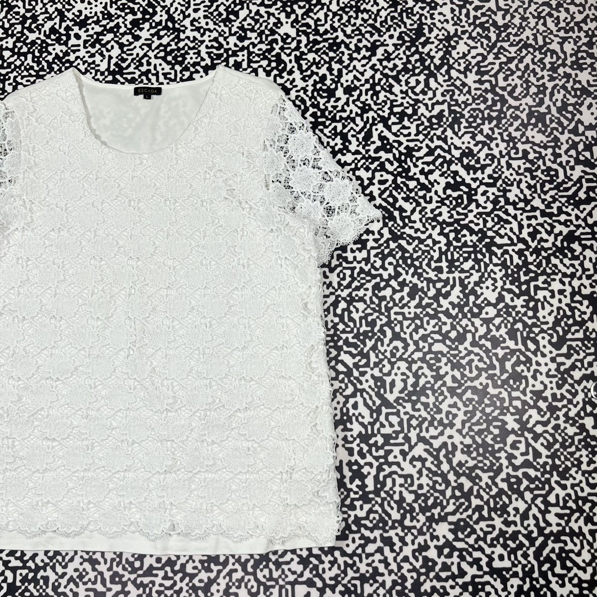 Escada Vintage Y2K Escada Mesh Floral Luxury Retro Style T-shirt Size L / US 10 / IT 46 - 6 Thumbnail
