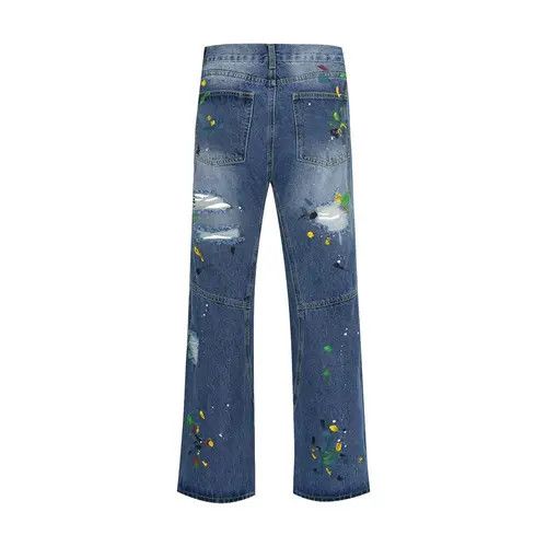 Jean paint fade flare damaged jeans Size US 32 / EU 48 - 7 Thumbnail