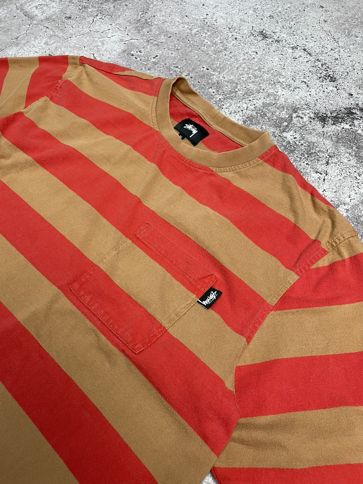Stussy Vintage Stussy T-Shirt Striped Tee Embroidered Logo Size US L / EU 52-54 / 3 - 4 Thumbnail