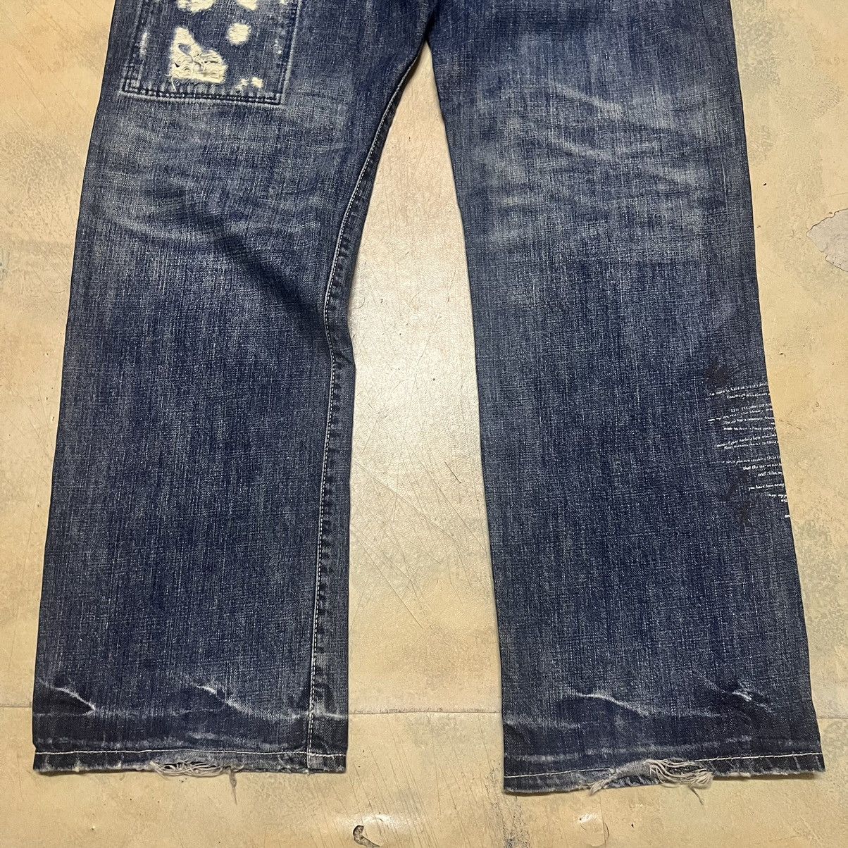 Global Work Global Work Distressed Denim Jeans Size US 31 - 17 Thumbnail