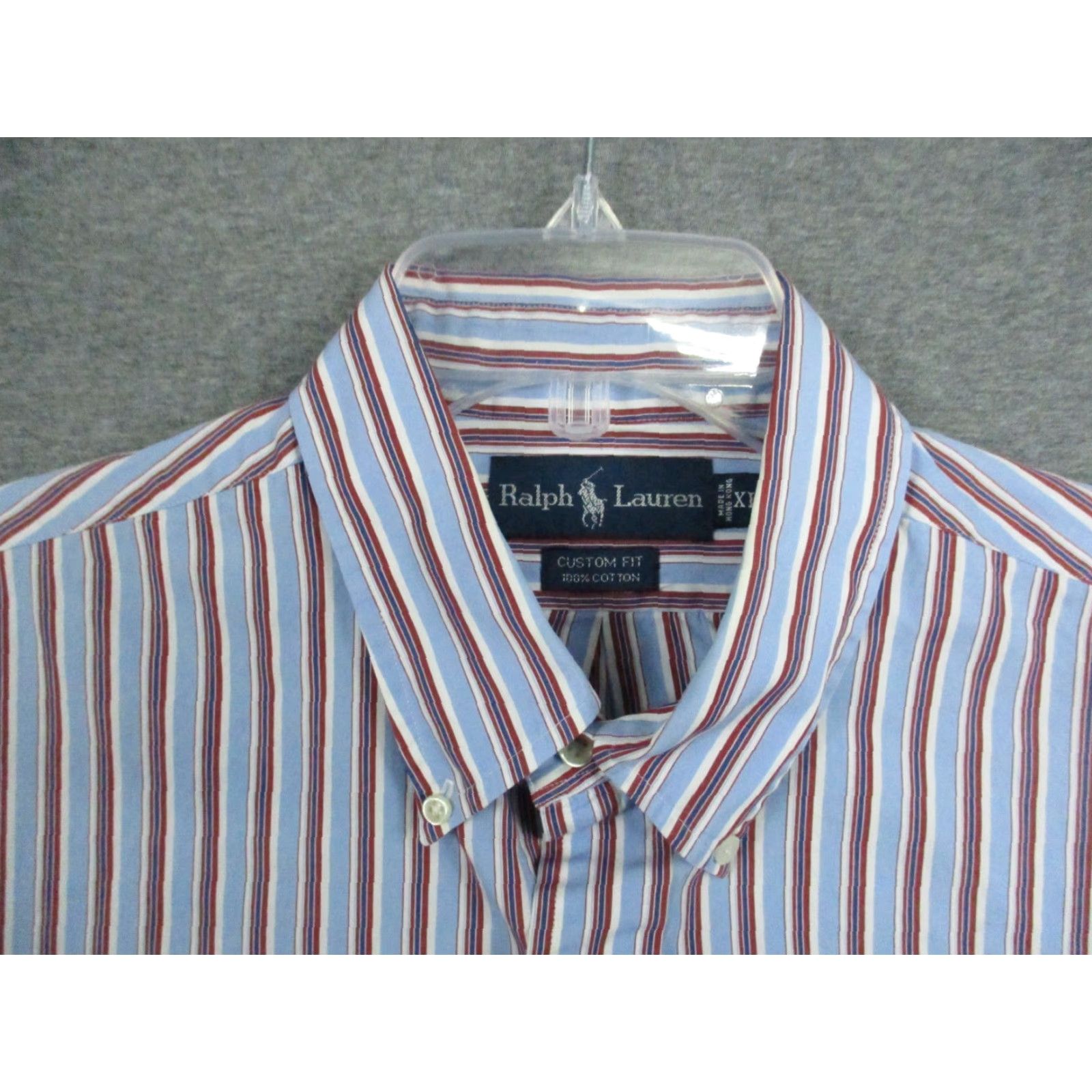 Ralph Lauren VINTAGE Ralph Lauren Shirt XL Men Custom Fit Multi Stripe Long Sleeve Pony Logo Size US XL / EU 56 / 4 - 3 Thumbnail
