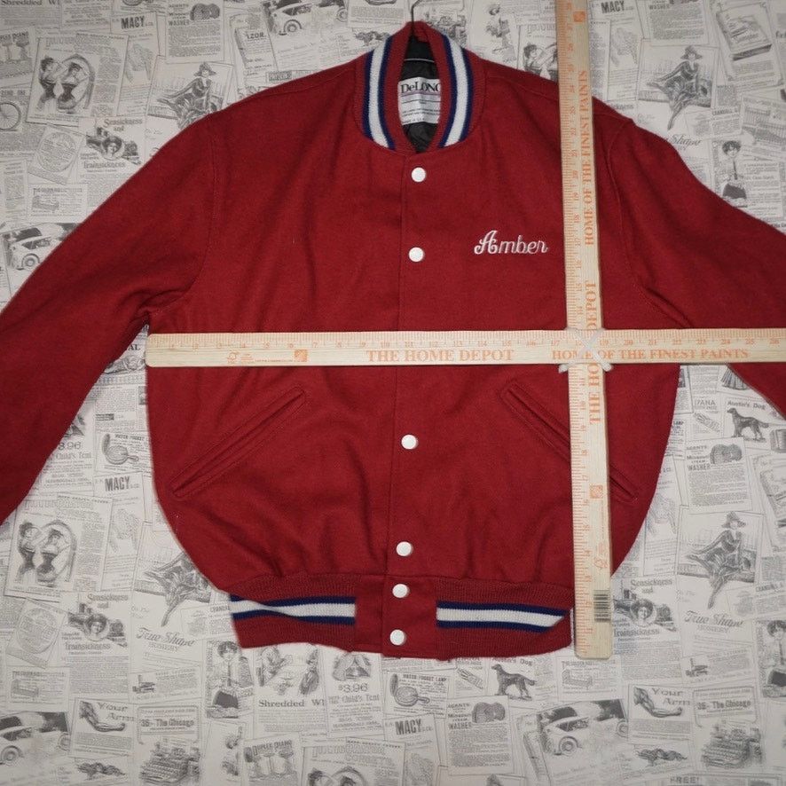 Vintage Medium - Vintage Y2K DeLong 1990s embroider Varsity jacket Size US M / EU 48-50 / 2 - 4 Thumbnail