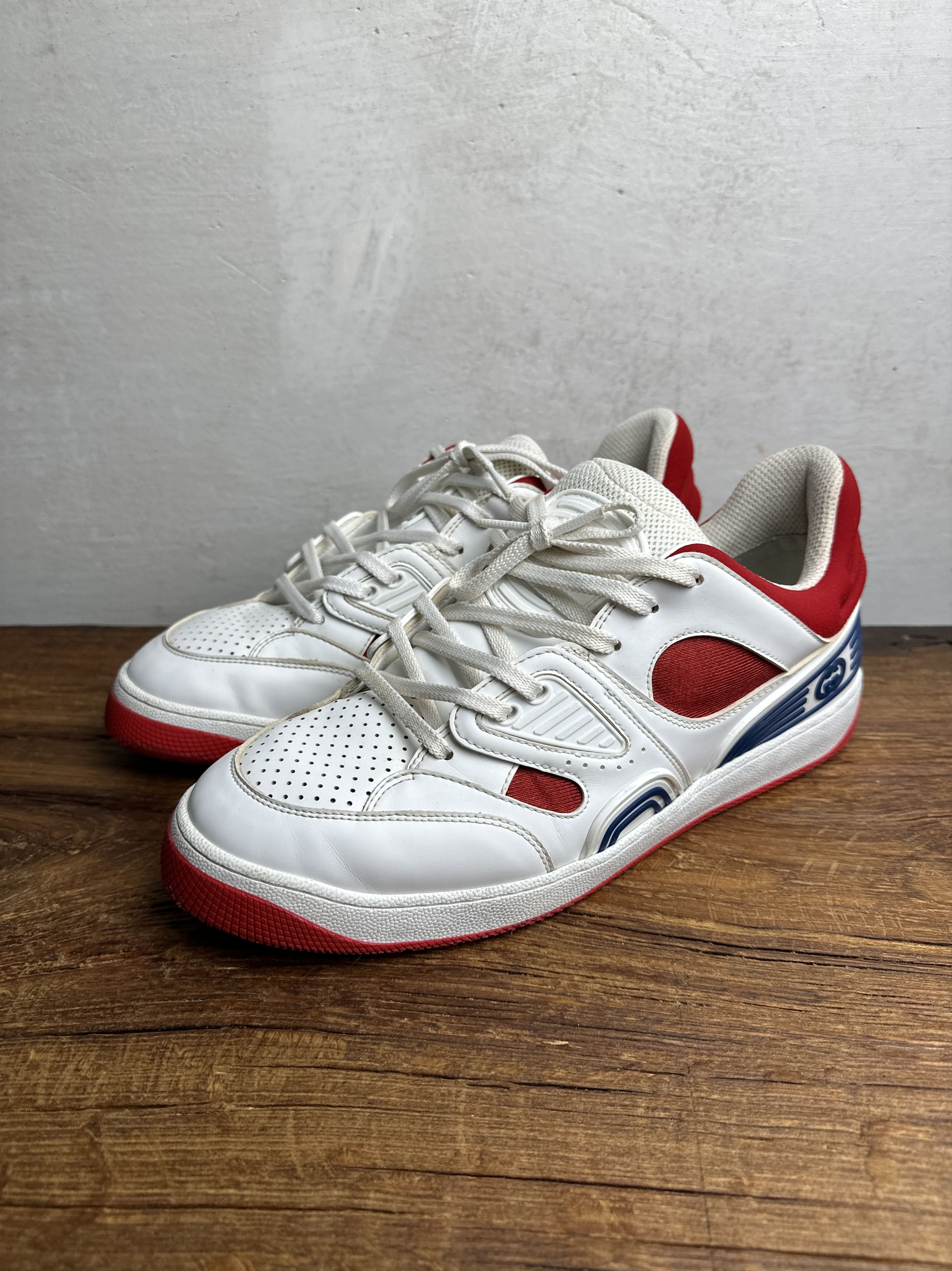 Gucci Gucci Basket Low White Demetra Red Sneakers Size US 10 / EU 43 - 3 Thumbnail