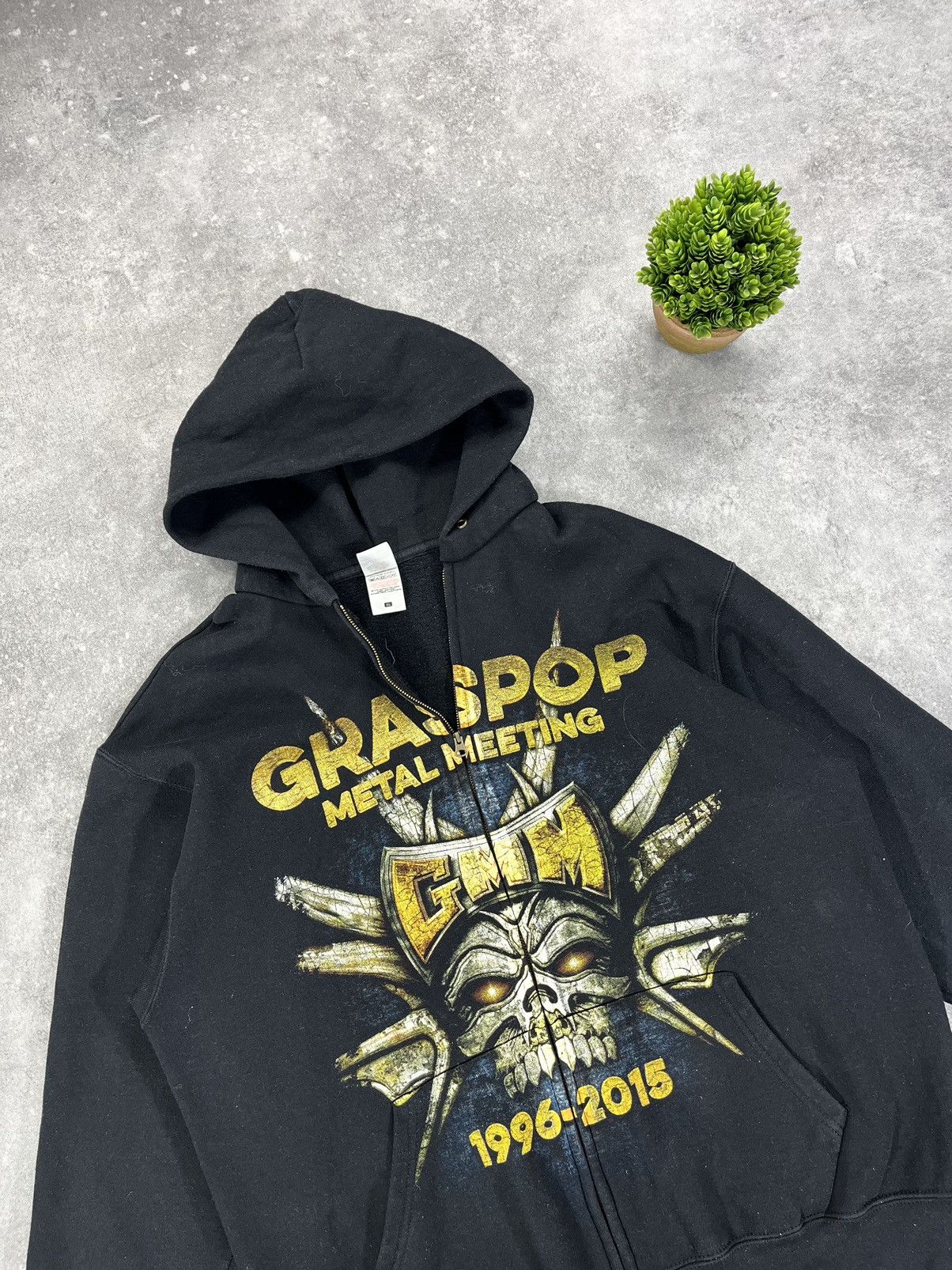 Band Tees × Vintage Vintage Zip Hoodie Graspop Metal Meeting W Size US XL / EU 56 / 4 - 3 Thumbnail