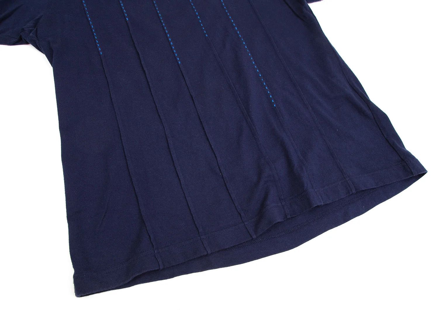 Issey Miyake Pintuck Stitch T-Shirt in Navy Blue Size 4 Size US XL / EU 56 / 4 - 6 Thumbnail