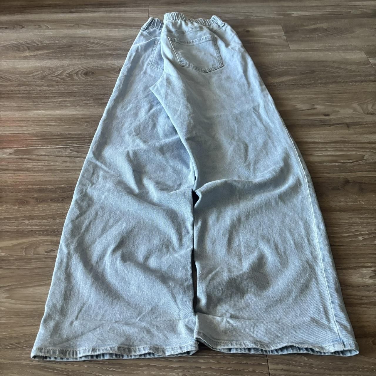 Japanese Brand Crazy Vintage Y2K/2000s Baggy Light Wash Skater Wide Leg Denim Jeans! 34x32 Size US 34 / EU 50 - 4 Thumbnail