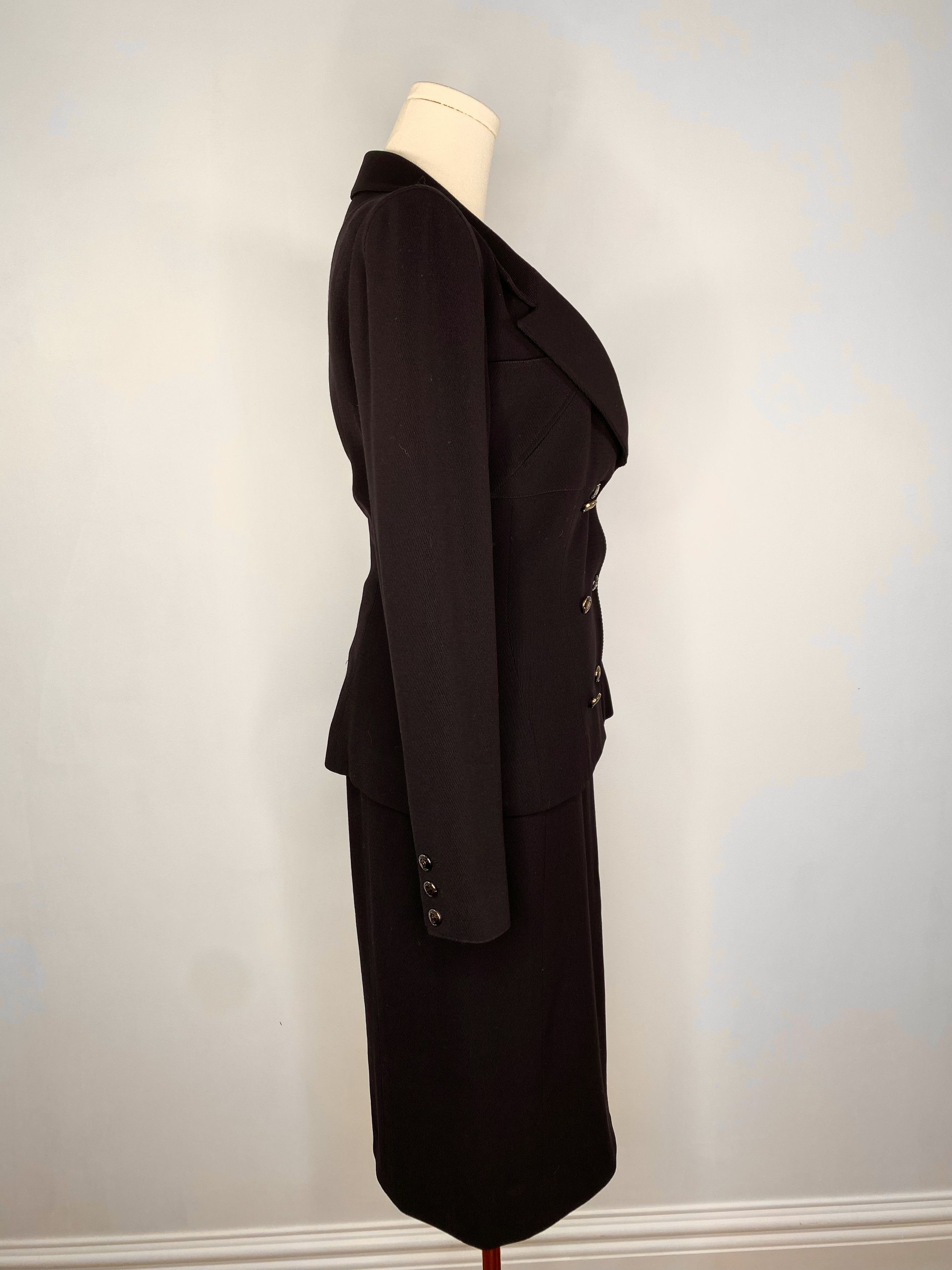 Karl Lagerfeld Karl Lagerfield x Hot Renfrew - Black Skirt Suit Set Size XS / US 0-2 / IT 36-38 - 4 Thumbnail