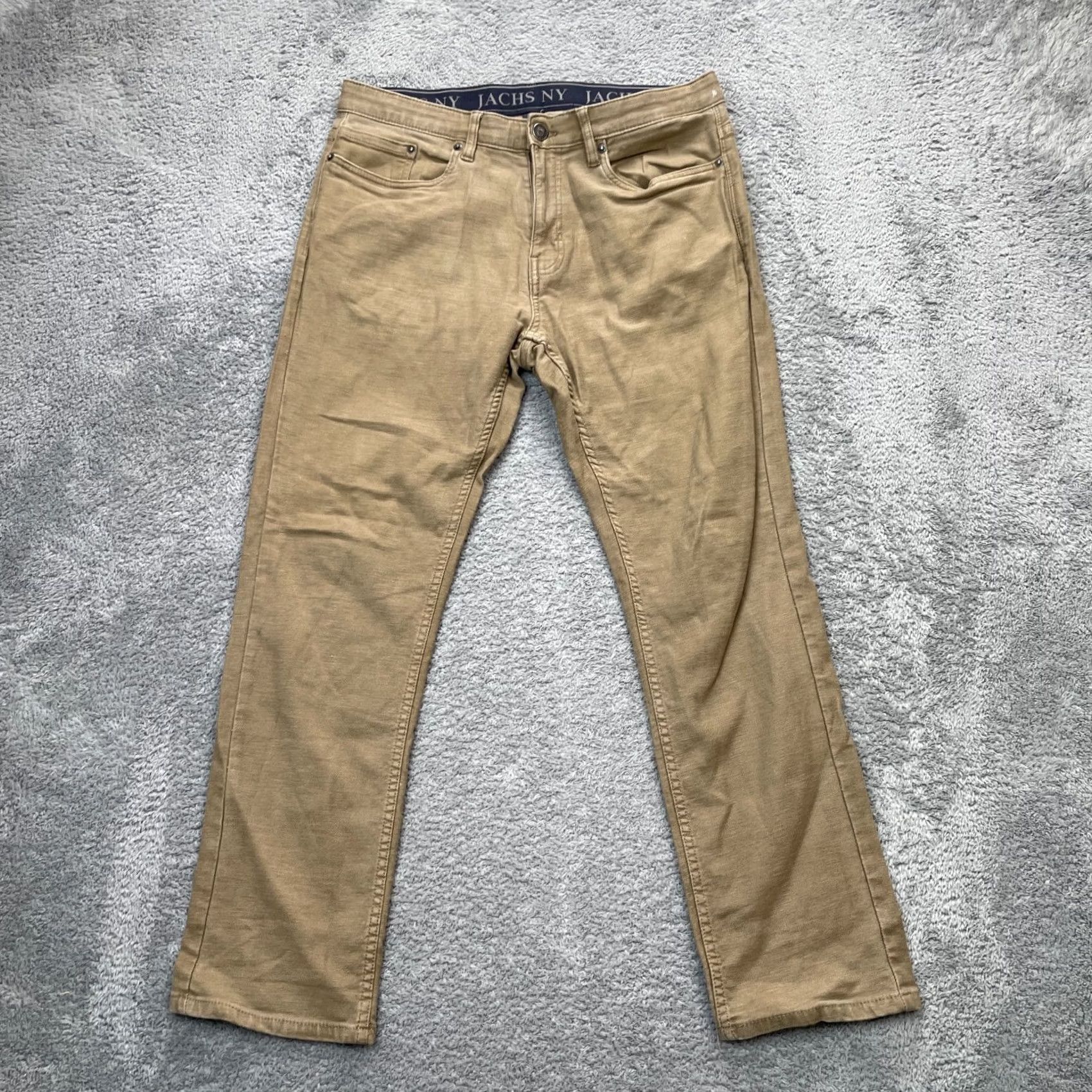 Logo 7 JACHS Pants Mens 34x30 Beige Ankle Cotton Stretch Straight Leg Logo Outdoor Shirt? Size US 34 / EU 50 - 2 Thumbnail