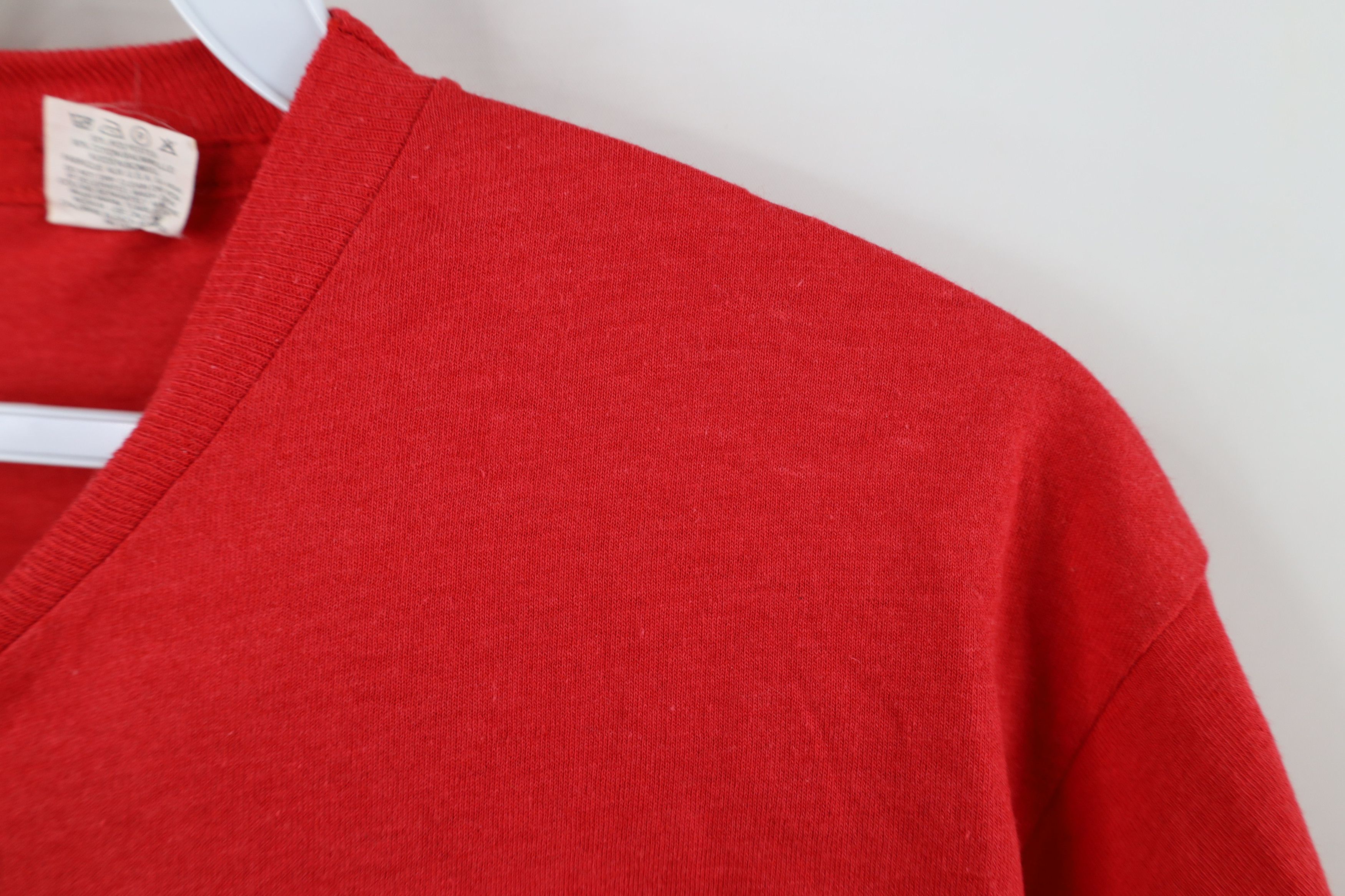 Vintage Vintage 80s Local 20 Union Short Sleeve T-Shirt Red USA Size US XL / EU 56 / 4 - 6 Thumbnail