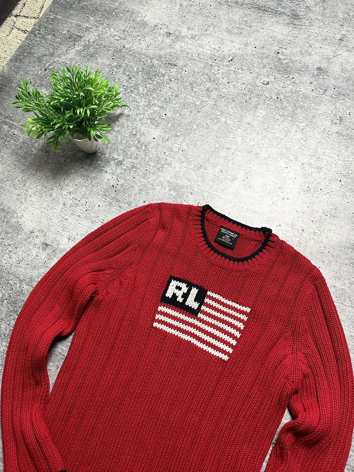 Lauren Ralph Lauren Polo Jeans Company Ralph Lauren USA Y2K Knitted Sweater Size L / US 10 / IT 46 - 3 Thumbnail