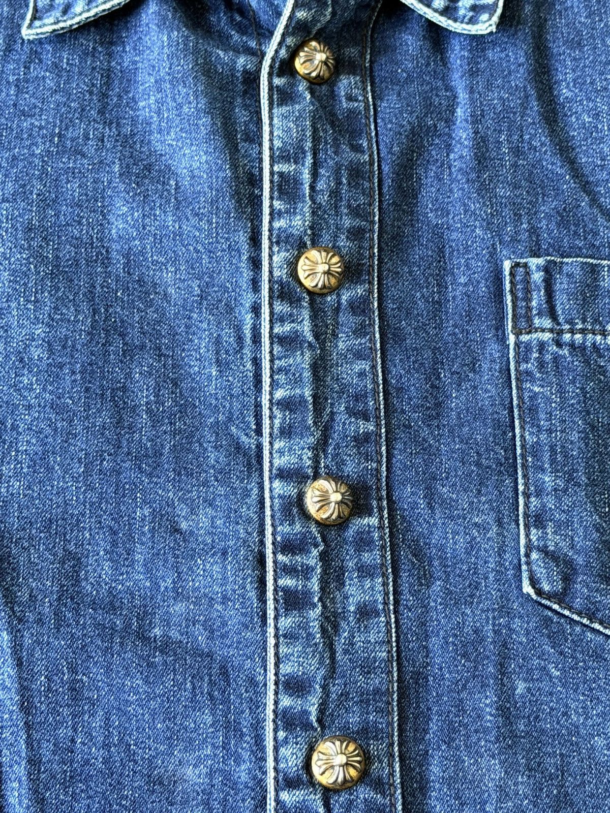 Chrome Hearts Chrome Hearts Cross-Skin Blue Denim Shirt Size US M / EU 48-50 / 2 - 3 Thumbnail