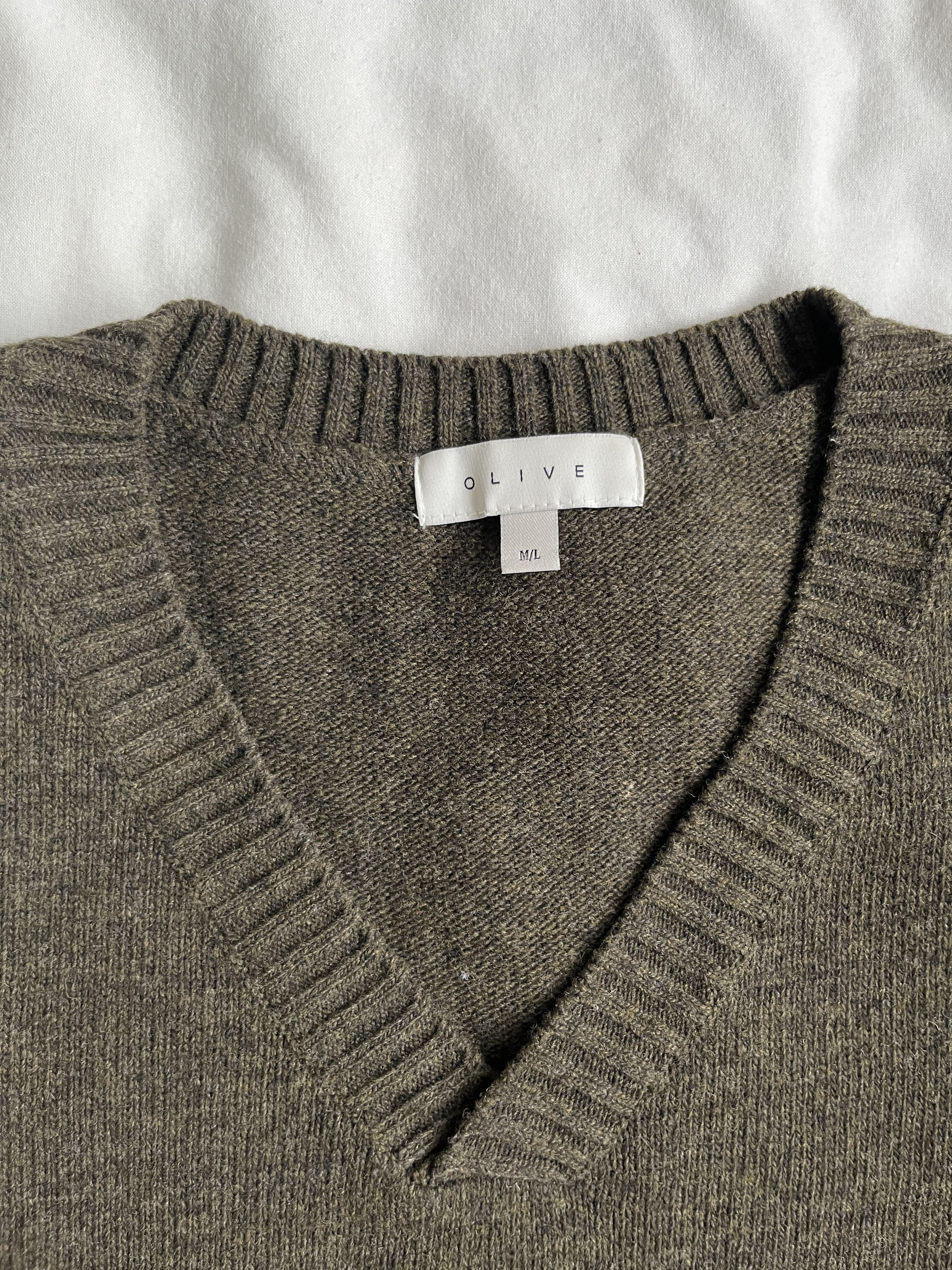 Olive OLIVE WOOL VEST Size US M / EU 48-50 / 2 - 2 Thumbnail