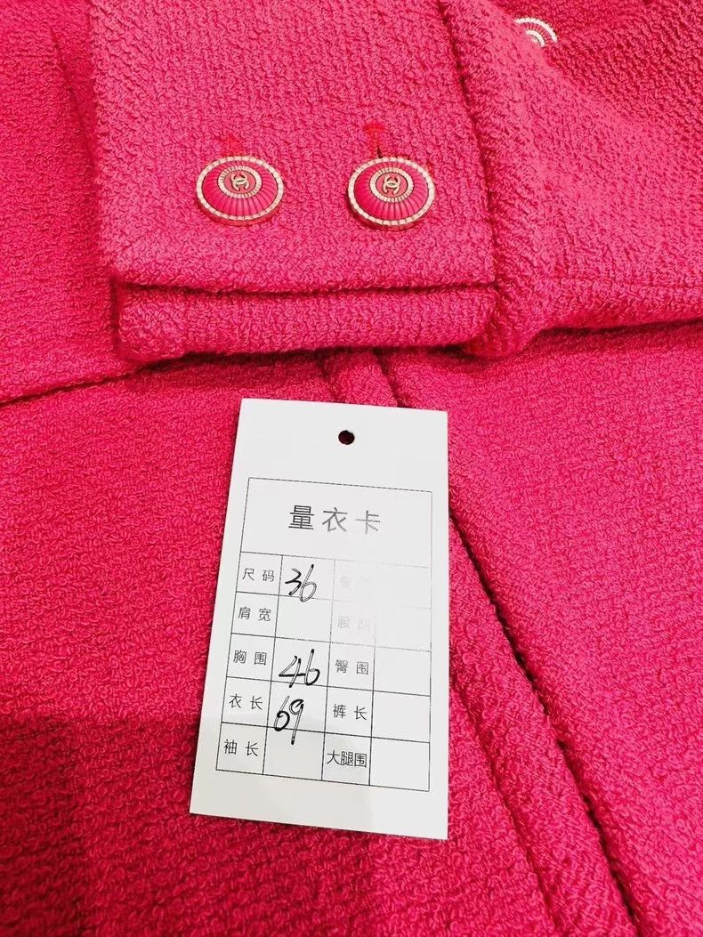 Chanel Chanel Lipstick red soft tweed braided four-pocket jacket Size XS / US 0-2 / IT 36-38 - 7 Thumbnail