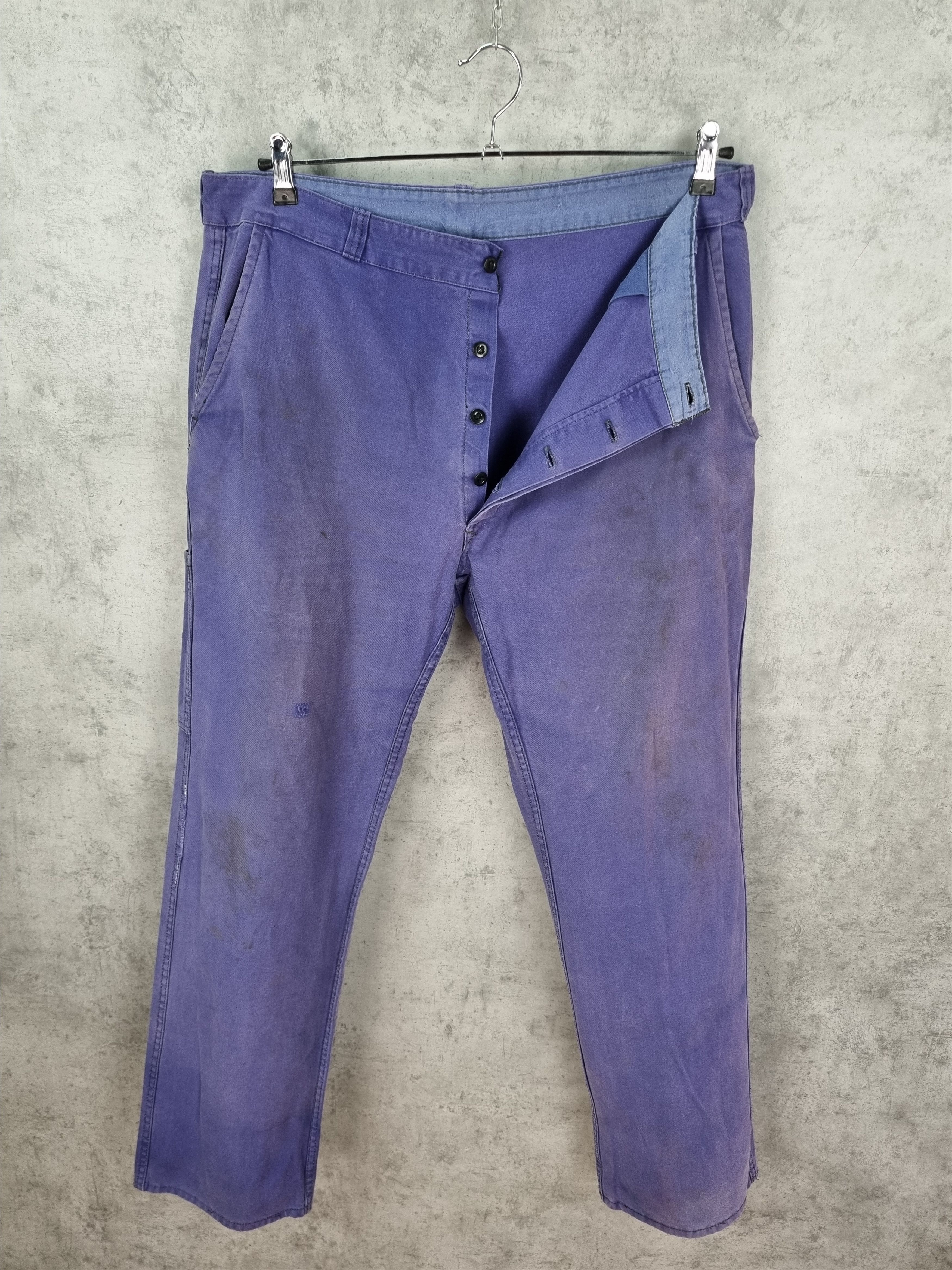 Le Laboureur 80s French Chore Vintage Worker Pants Size US 36 / EU 52 - 8 Thumbnail