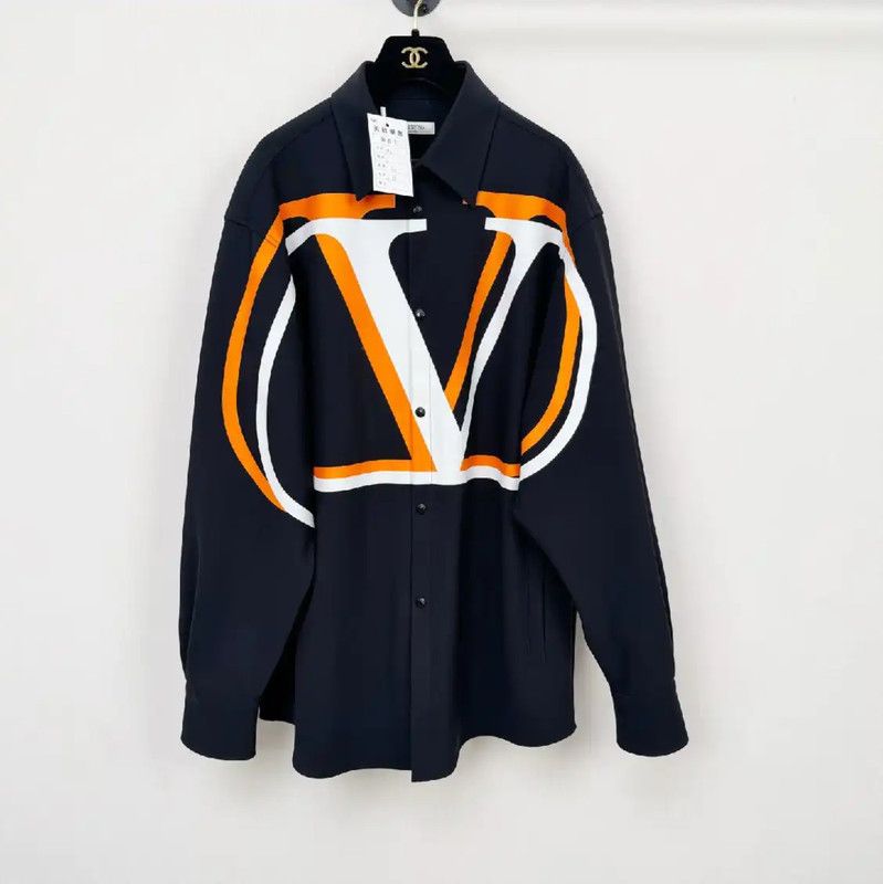 Valentino Valentino Black Long Sleeve Oversized Shirt 0089 Size US XXL / EU 58 / 5 - 1 Thumbnail