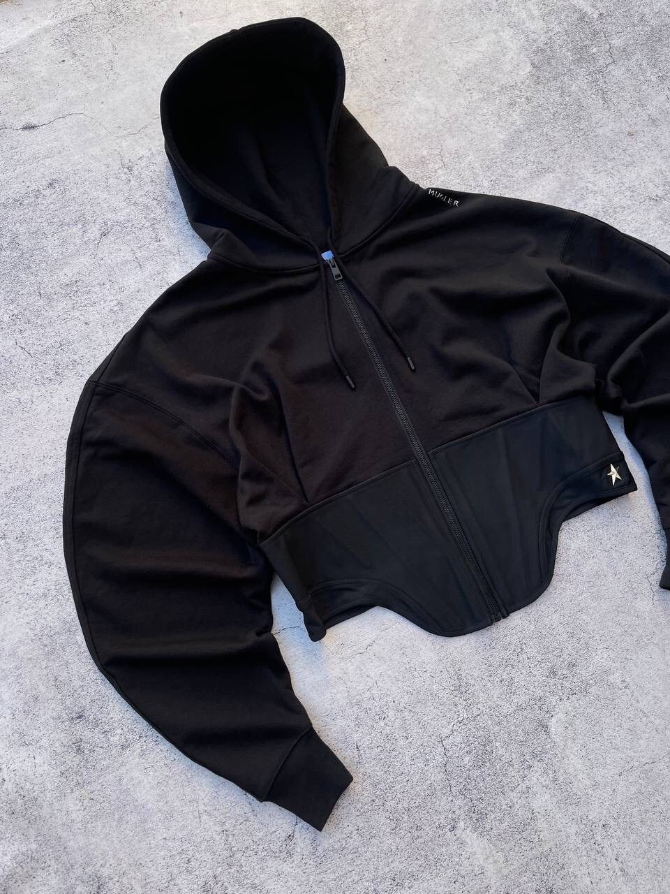 SS23 Mugler H&M Zip Up Hoodie Corset Y2K