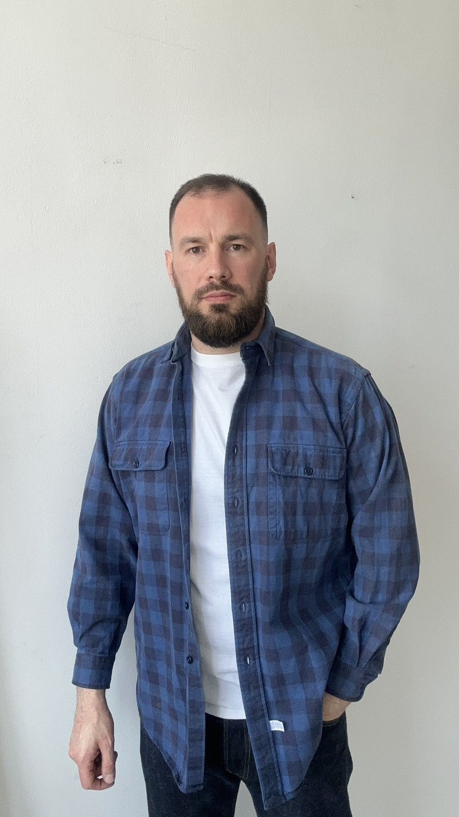 Polo Ralph Lauren Polo Ralph Lauren Blue Buffalo Plaid Flannel Shirt Workwear Size US M / EU 48-50 / 2 - 3 Thumbnail